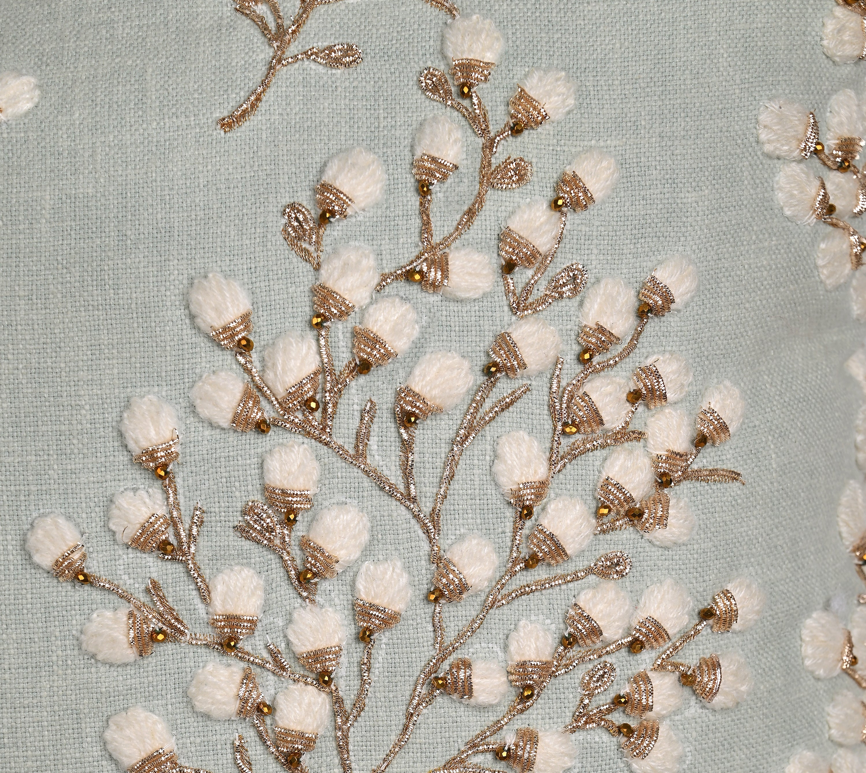ISABELLA Mint Cotton Cushion Cover