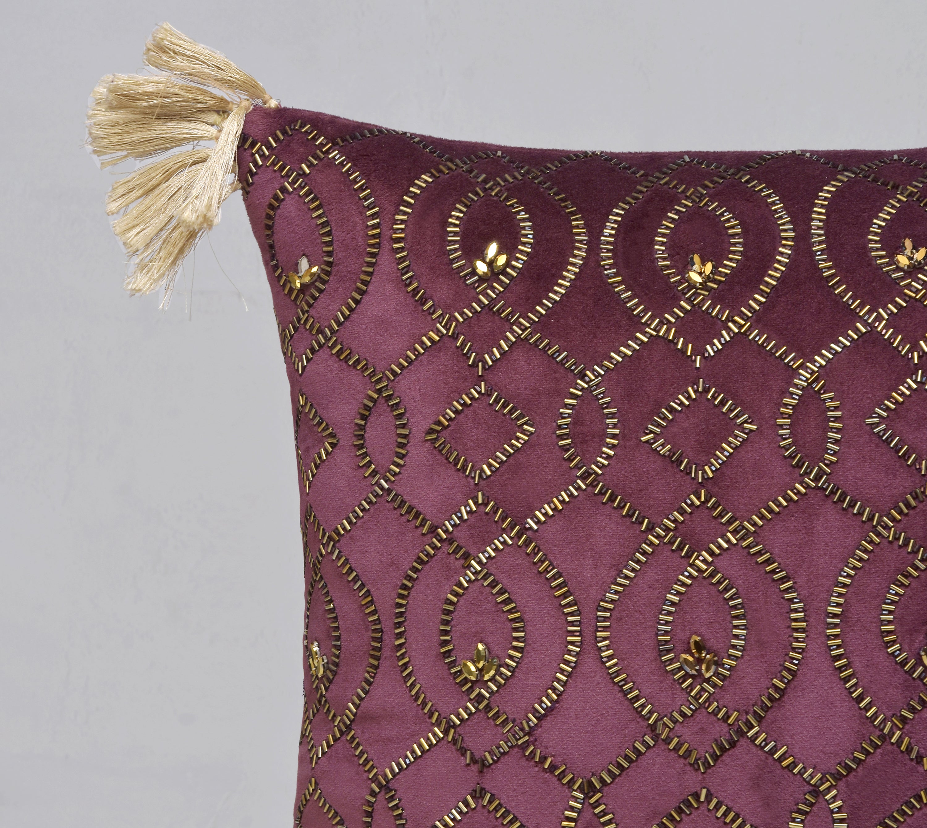 PATINA Purple Velvet Cushion Cover