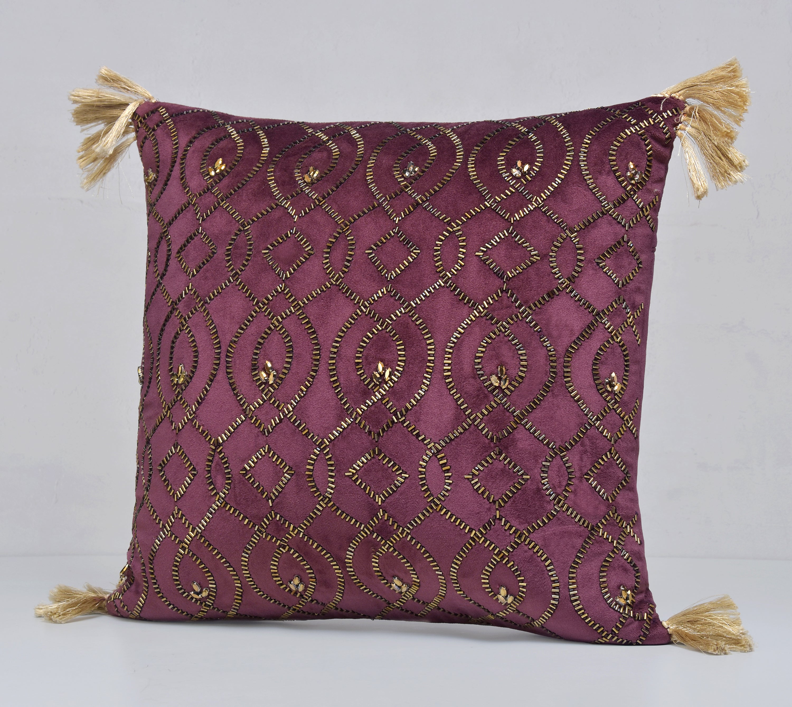PATINA Purple Velvet Cushion Cover