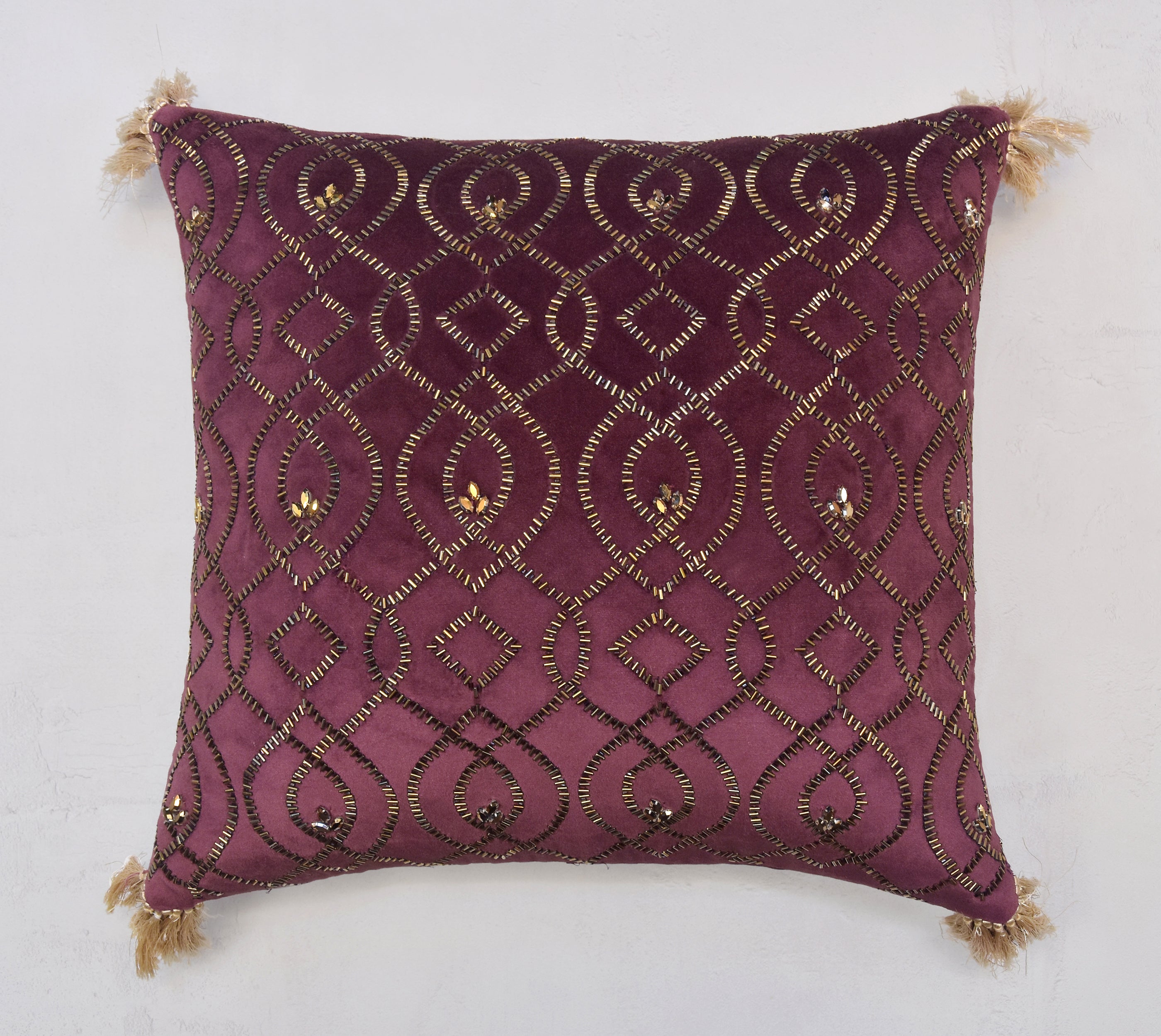 PATINA Purple Velvet Cushion Cover