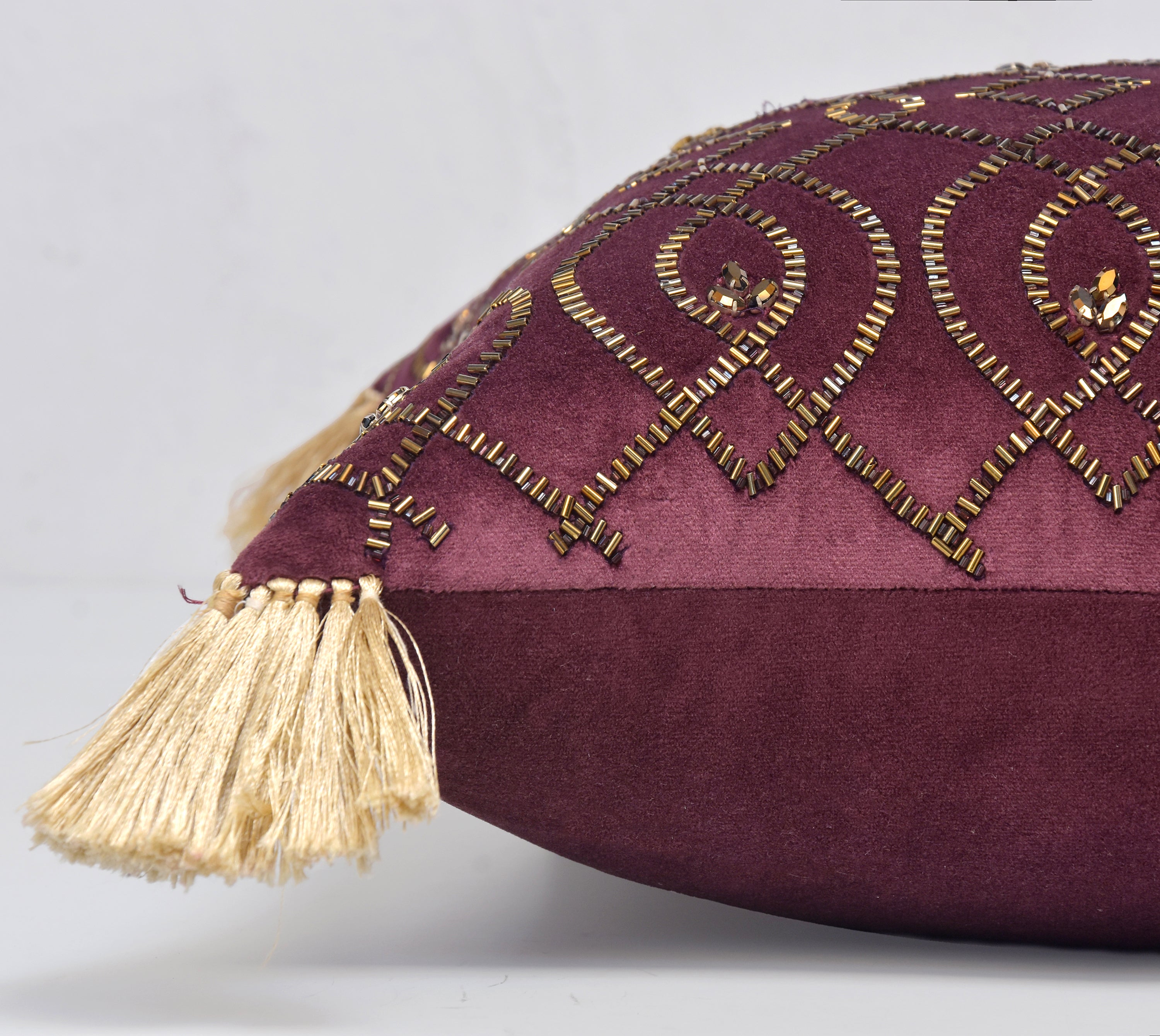 PATINA Purple Velvet Cushion Cover