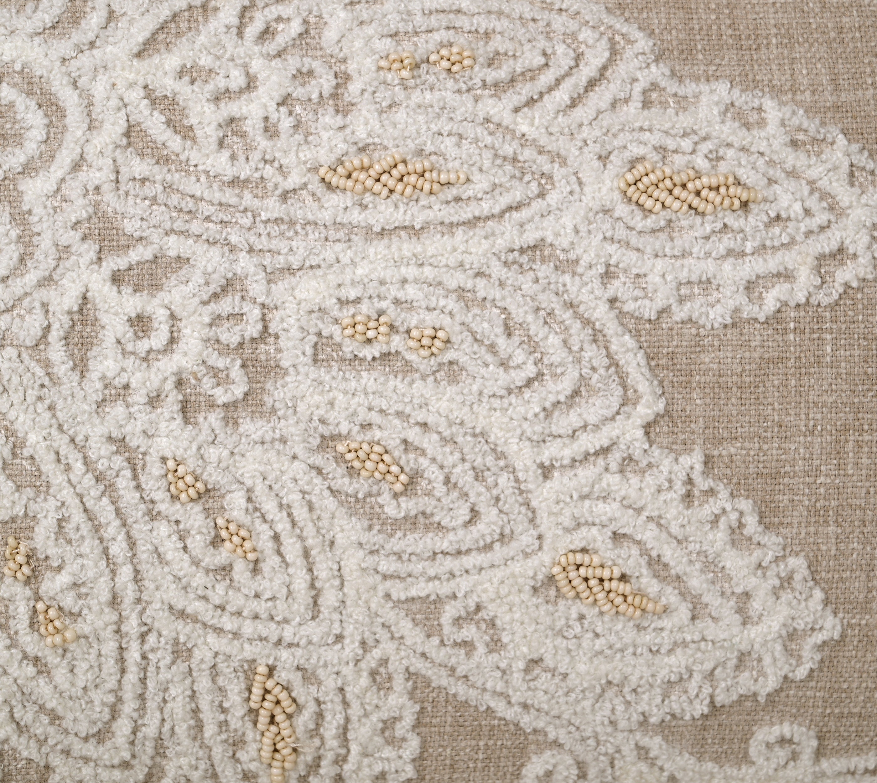 REGENT Beige Cotton Cushion Cover