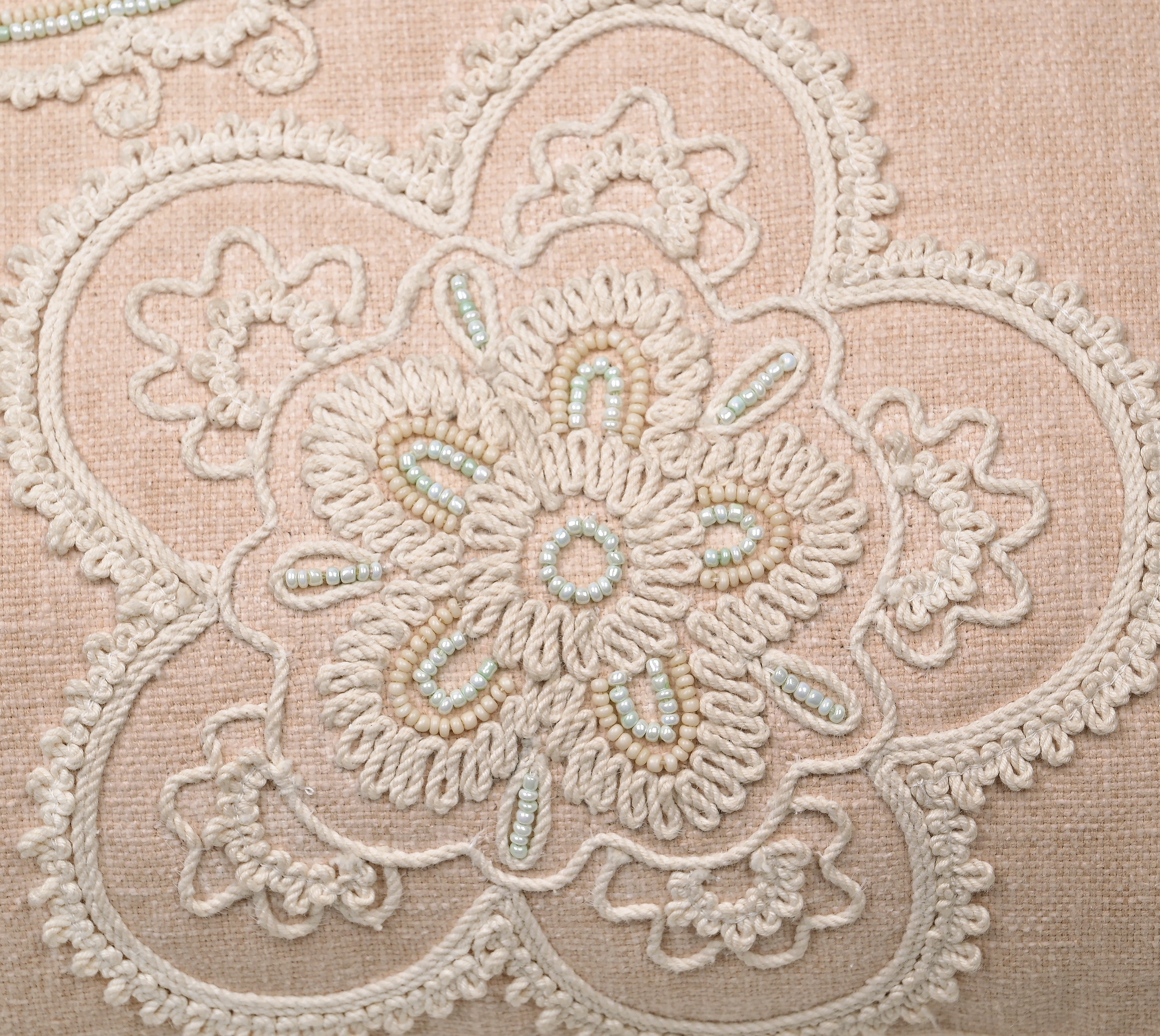 REGENT Peach Cotton Cushion Cover