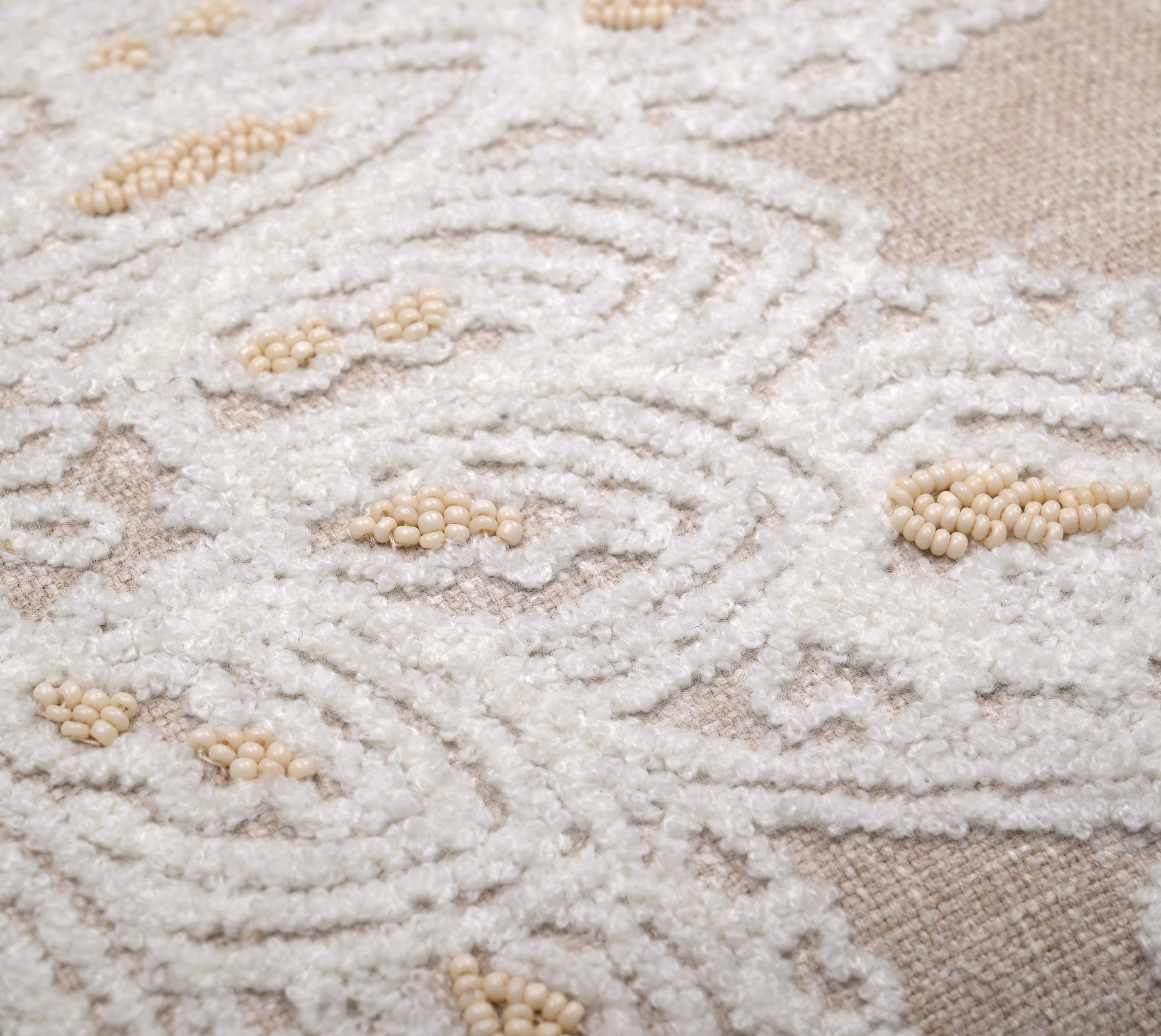 REGENT Beige Cotton Cushion Cover