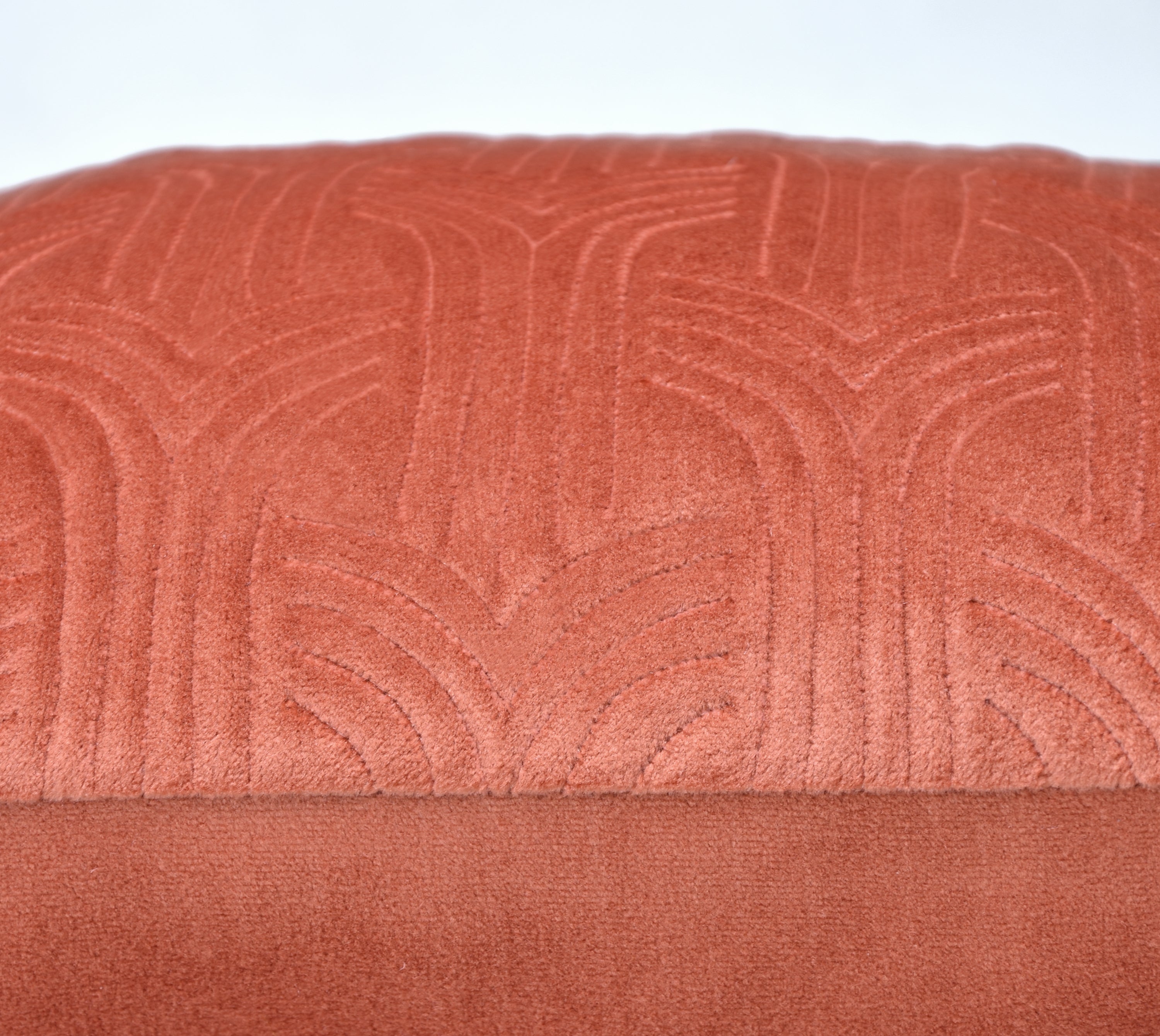 JASPER Coral Quilted Velvet Cushion Cover