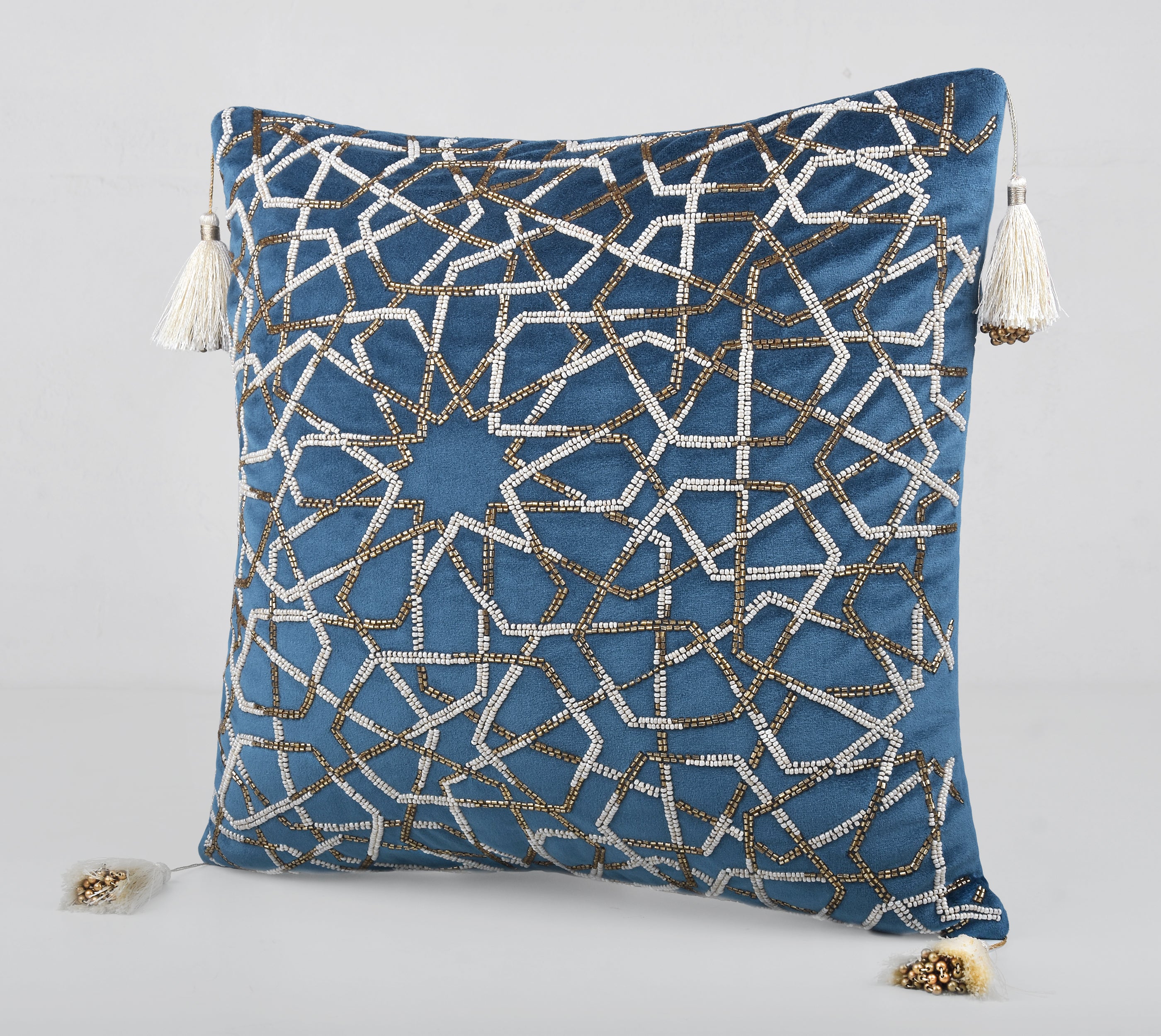 ZENITH Blue Velvet Cushion Cover