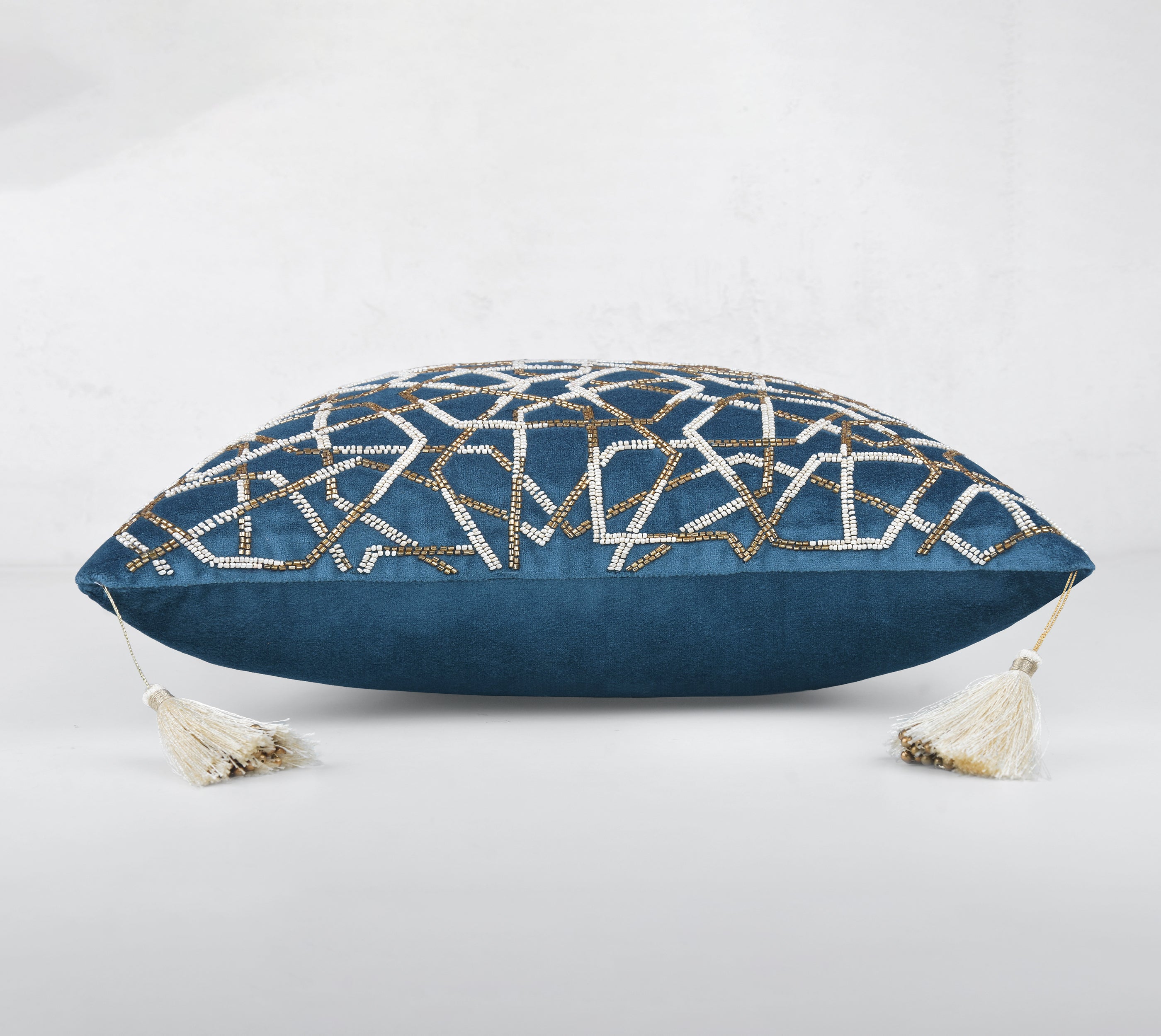 ZENITH Blue Velvet Cushion Cover