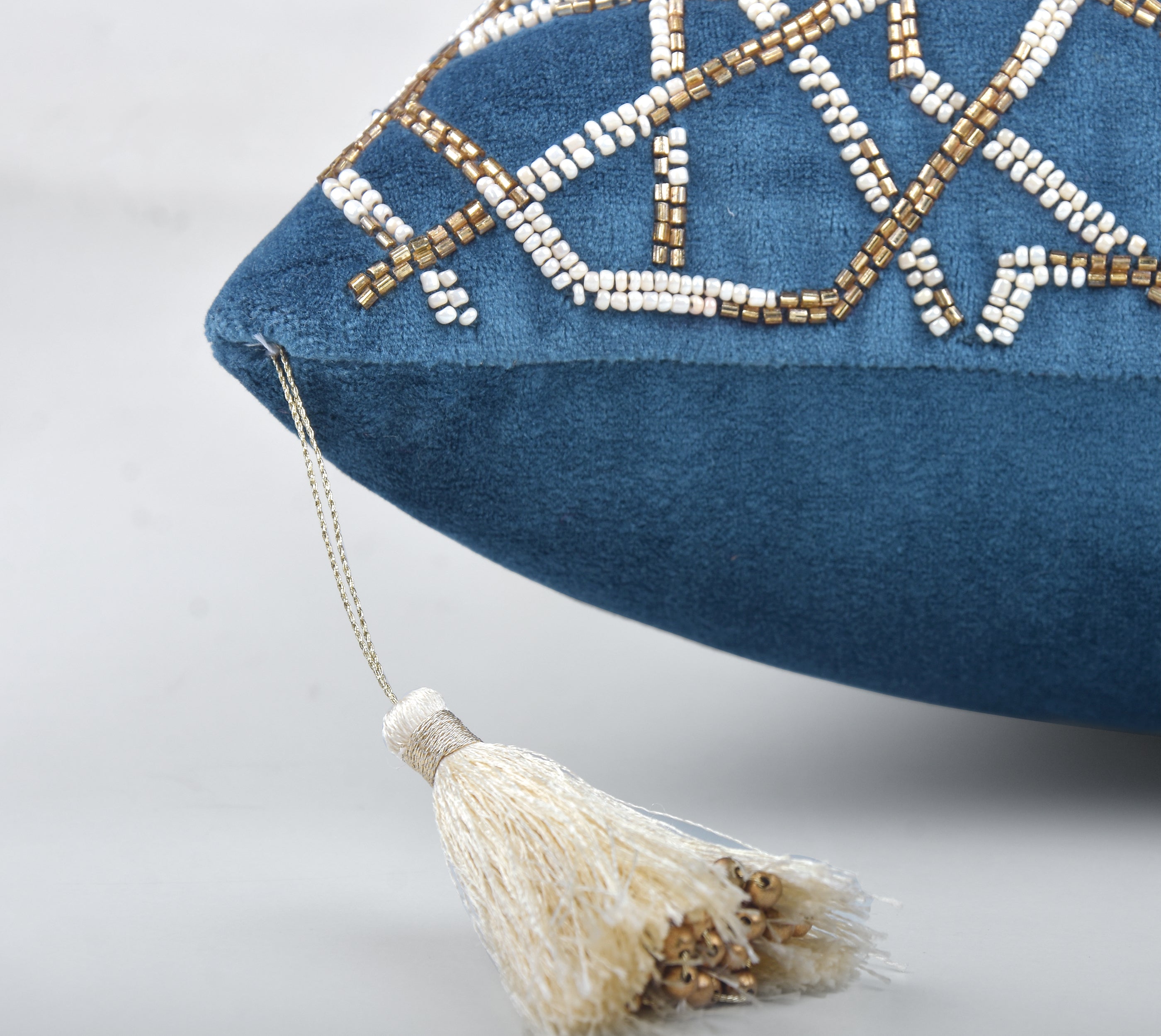 ZENITH Blue Velvet Cushion Cover