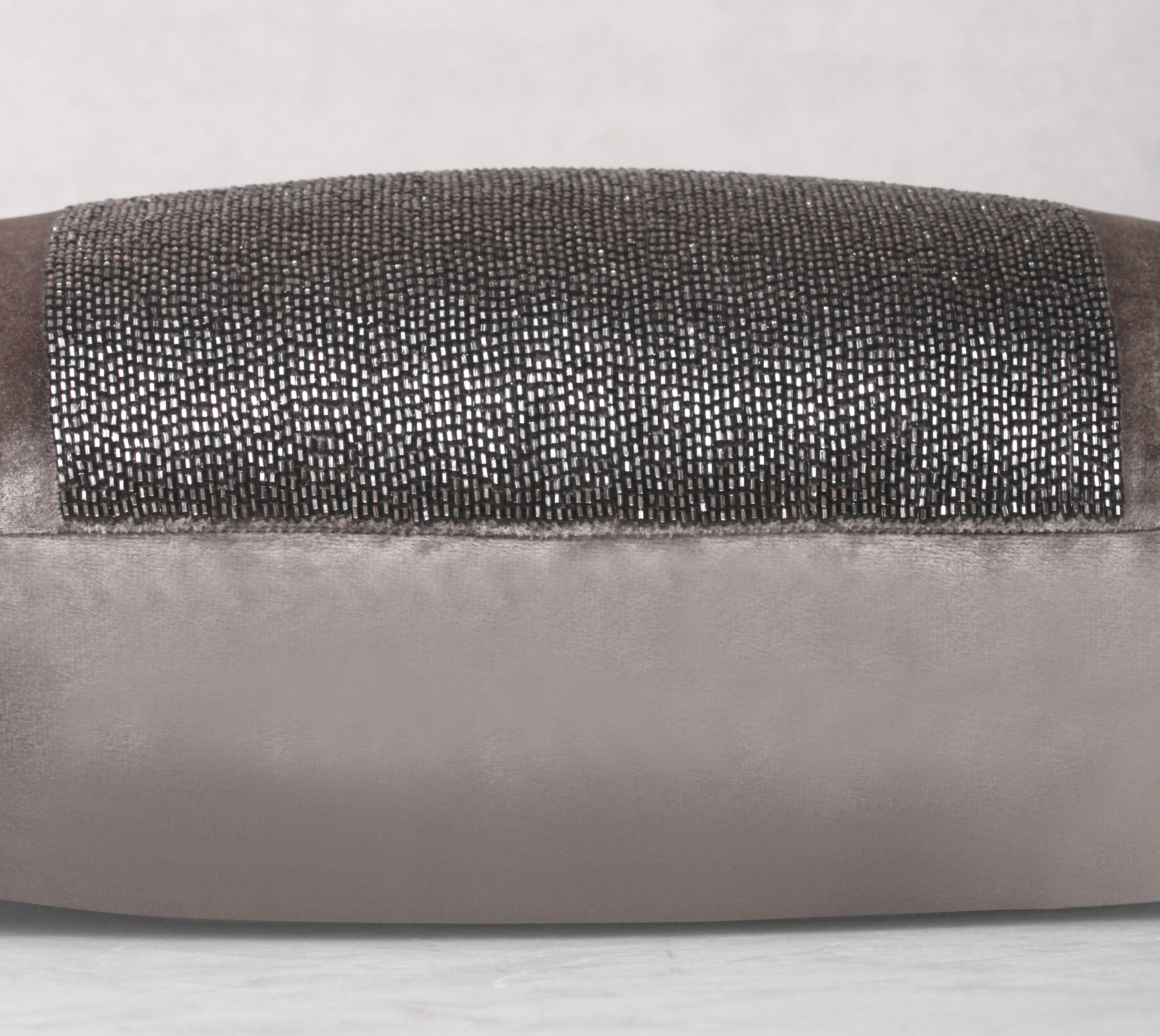 MIDAS Grey Velvet Cushion Cover