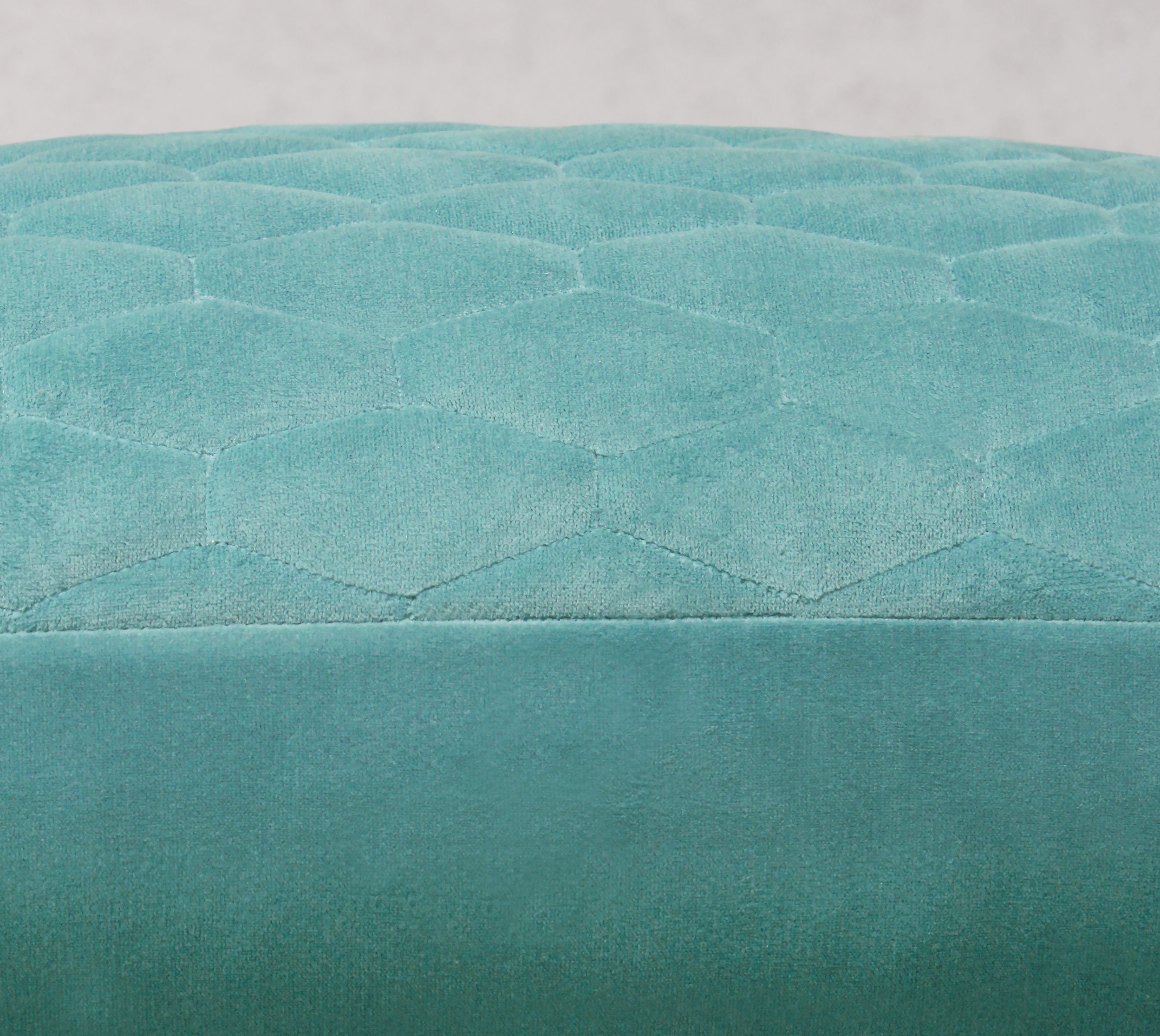 JASPER Light Turquoise Quilted Velvet Cushion Cover