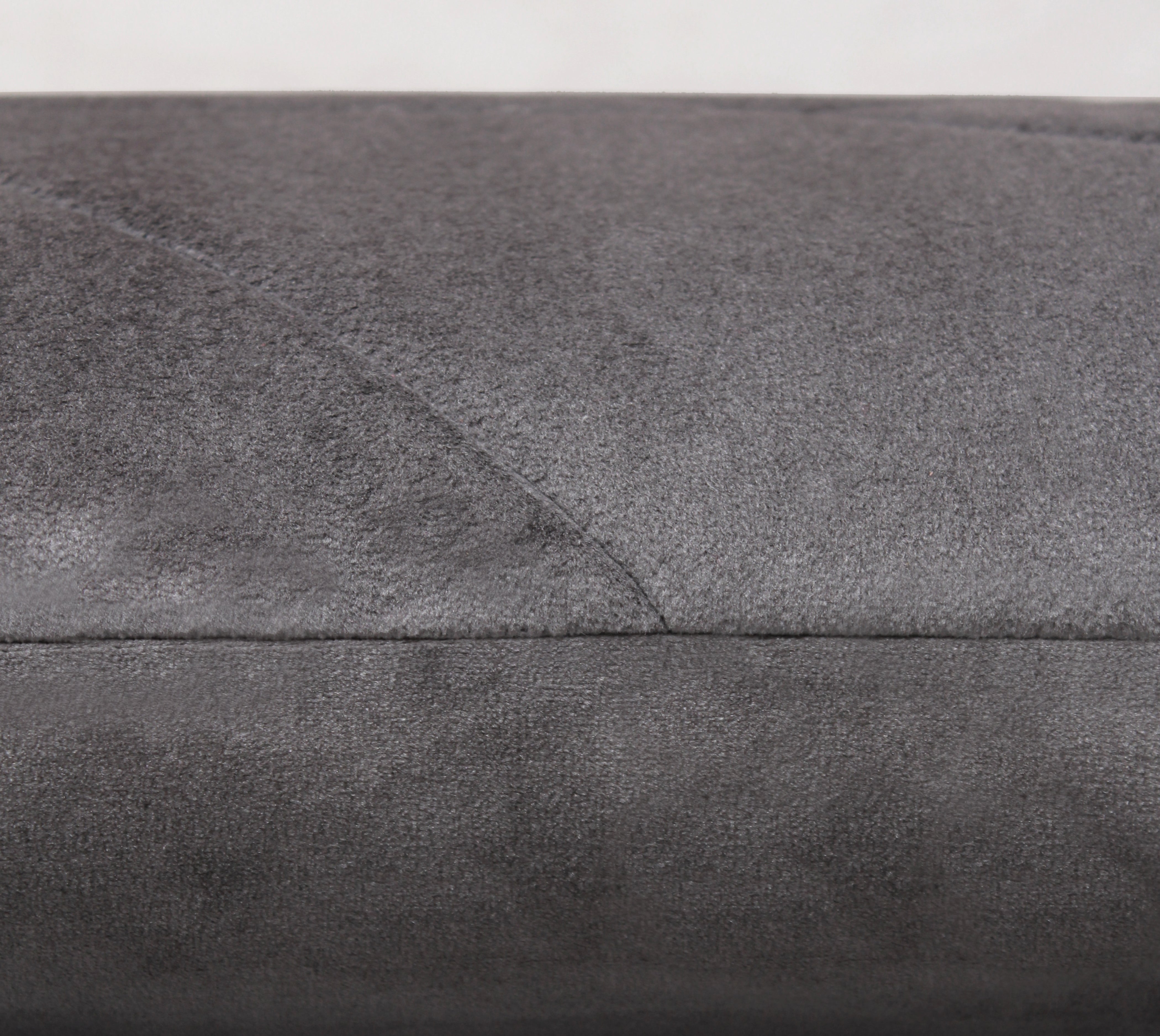 JASPER Grey Quilted Velvet Cushion Cover