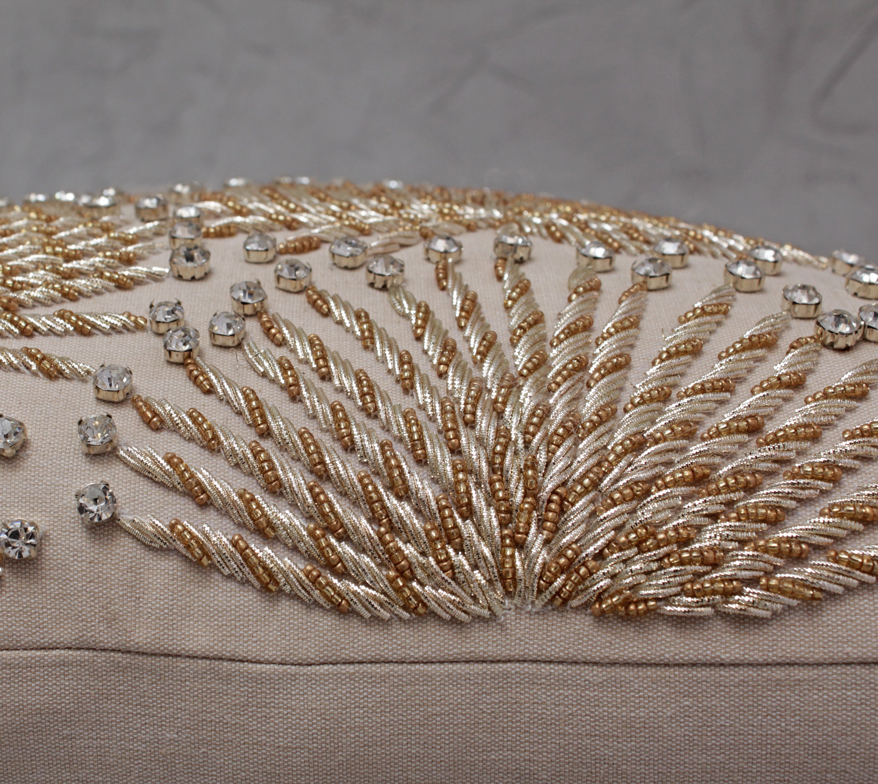 CLAMOR Light beige Cotton Cushion Cover