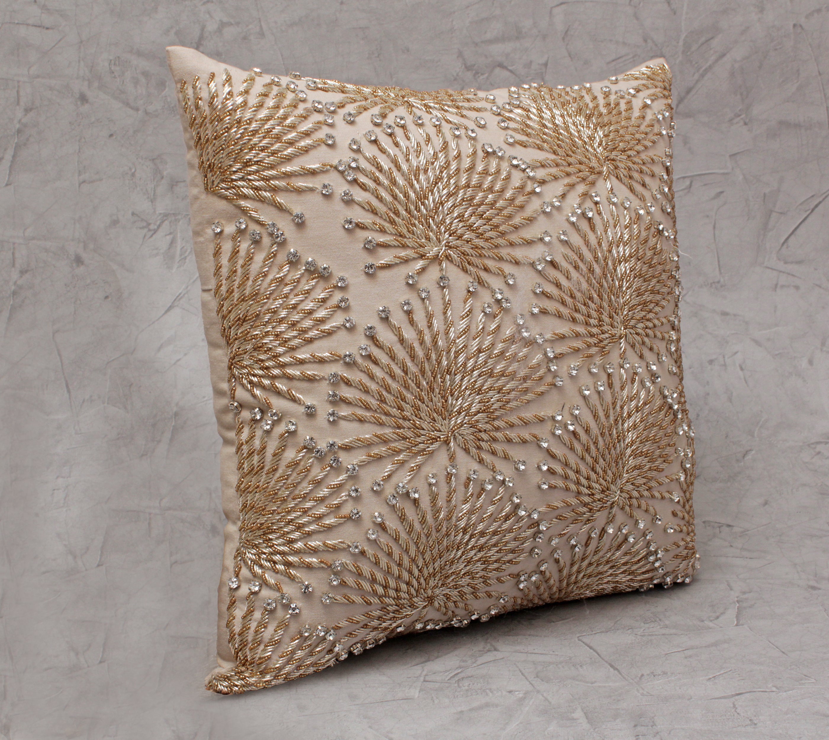 CLAMOR Light beige Cotton Cushion Cover