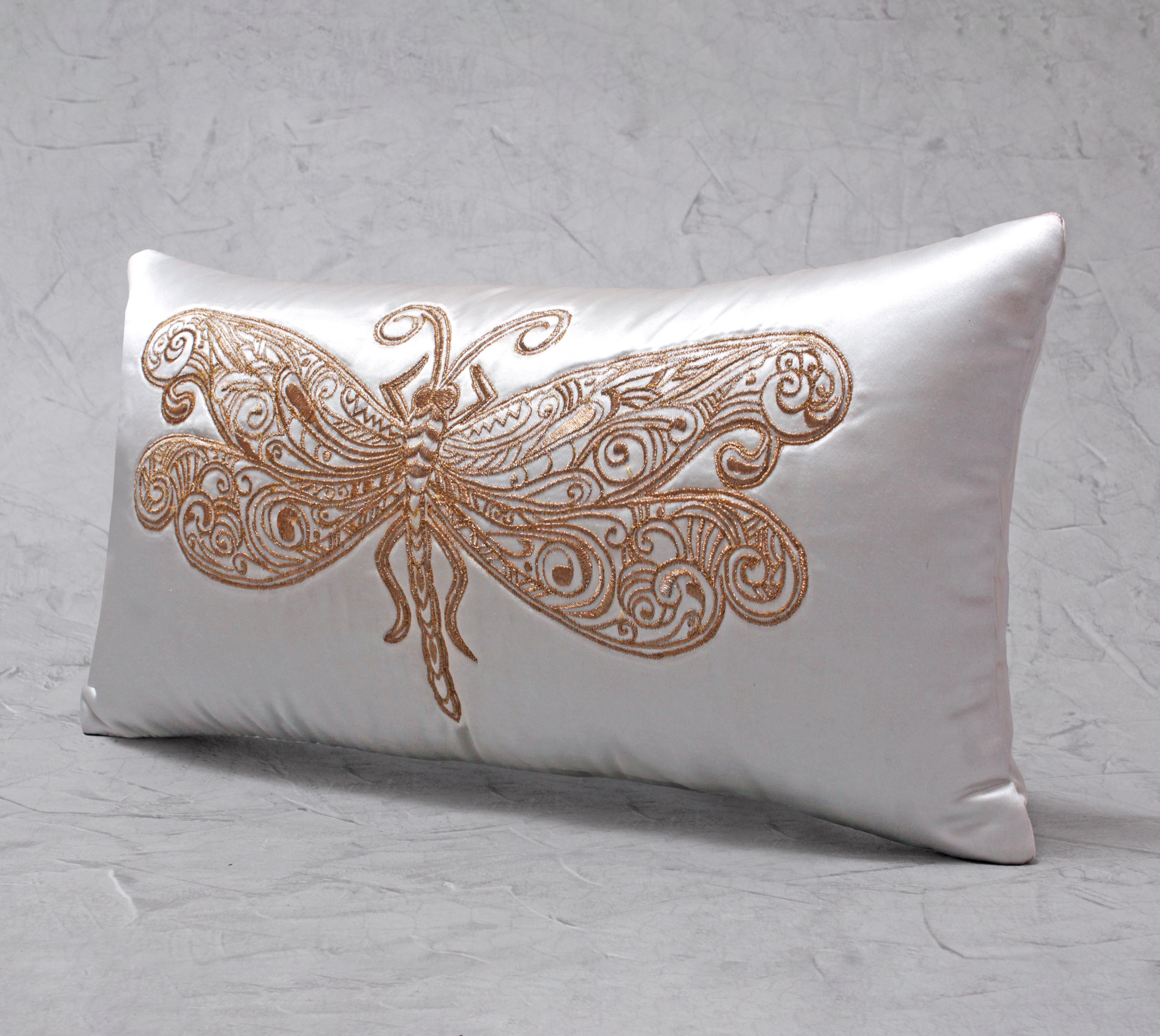 LAUREL Off white Satin Cushion Cover