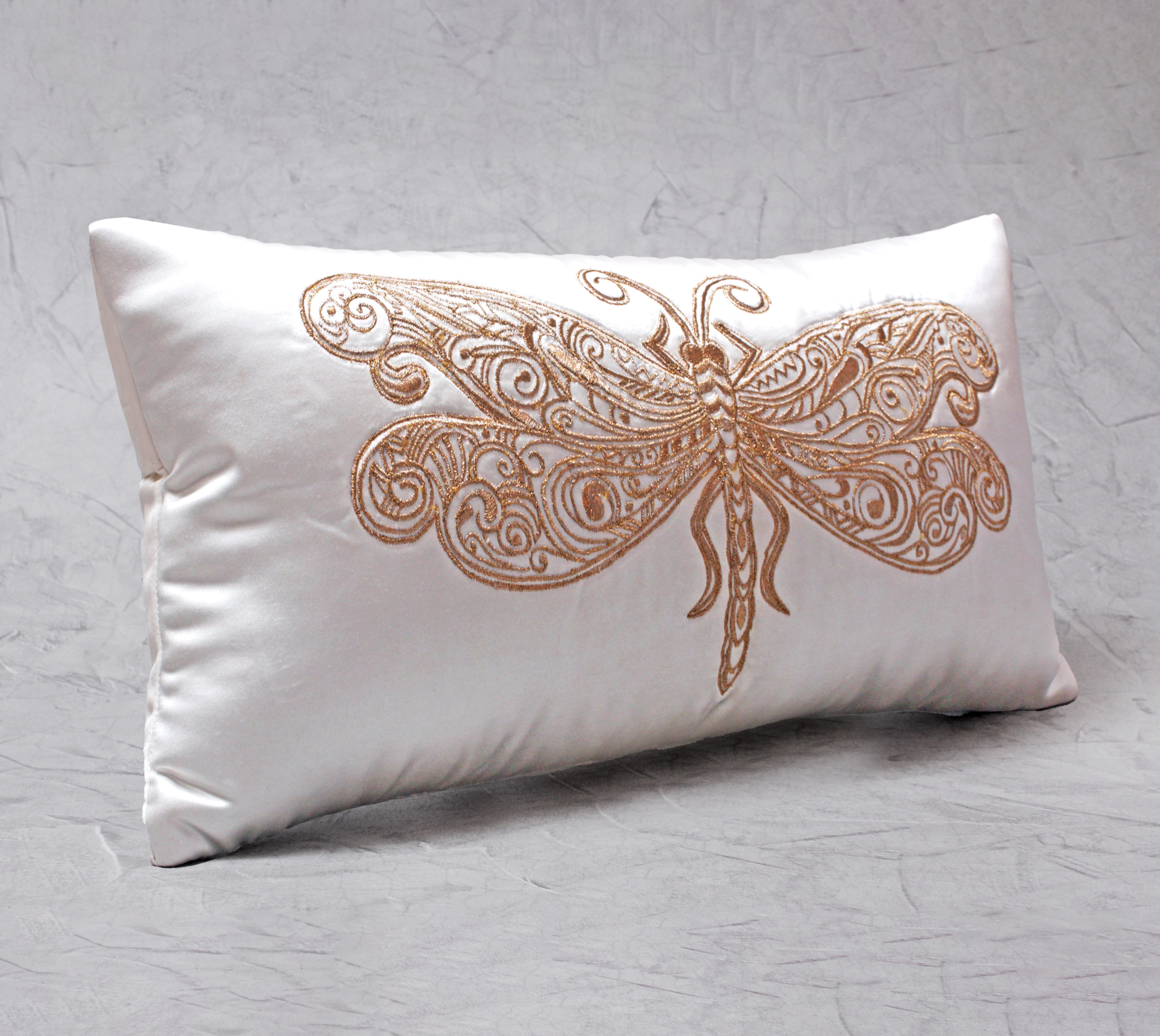 LAUREL Off white Satin Cushion Cover