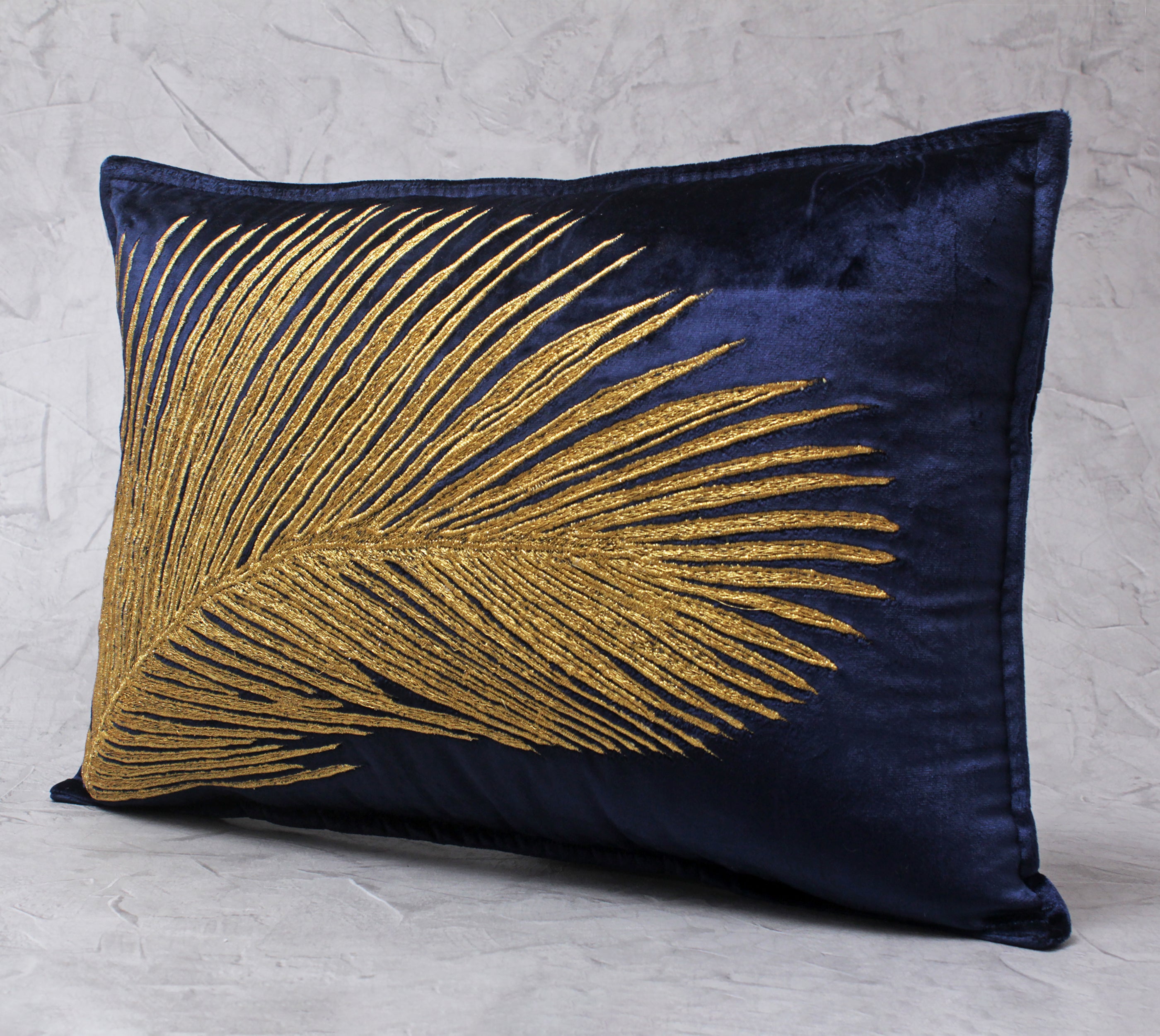LAUREL Navy Blue Velvet Cushion Cover