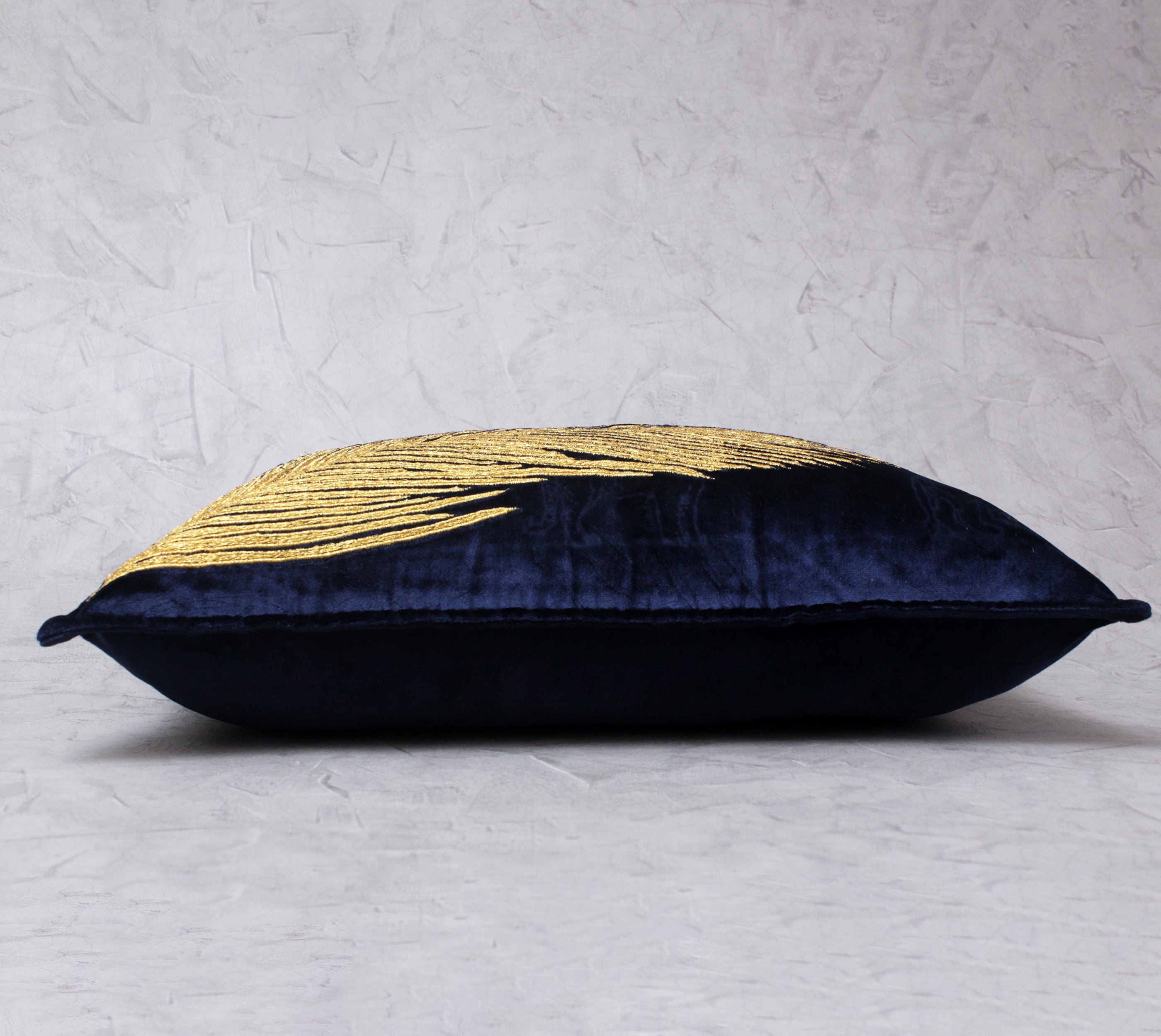 LAUREL Navy Blue Velvet Cushion Cover