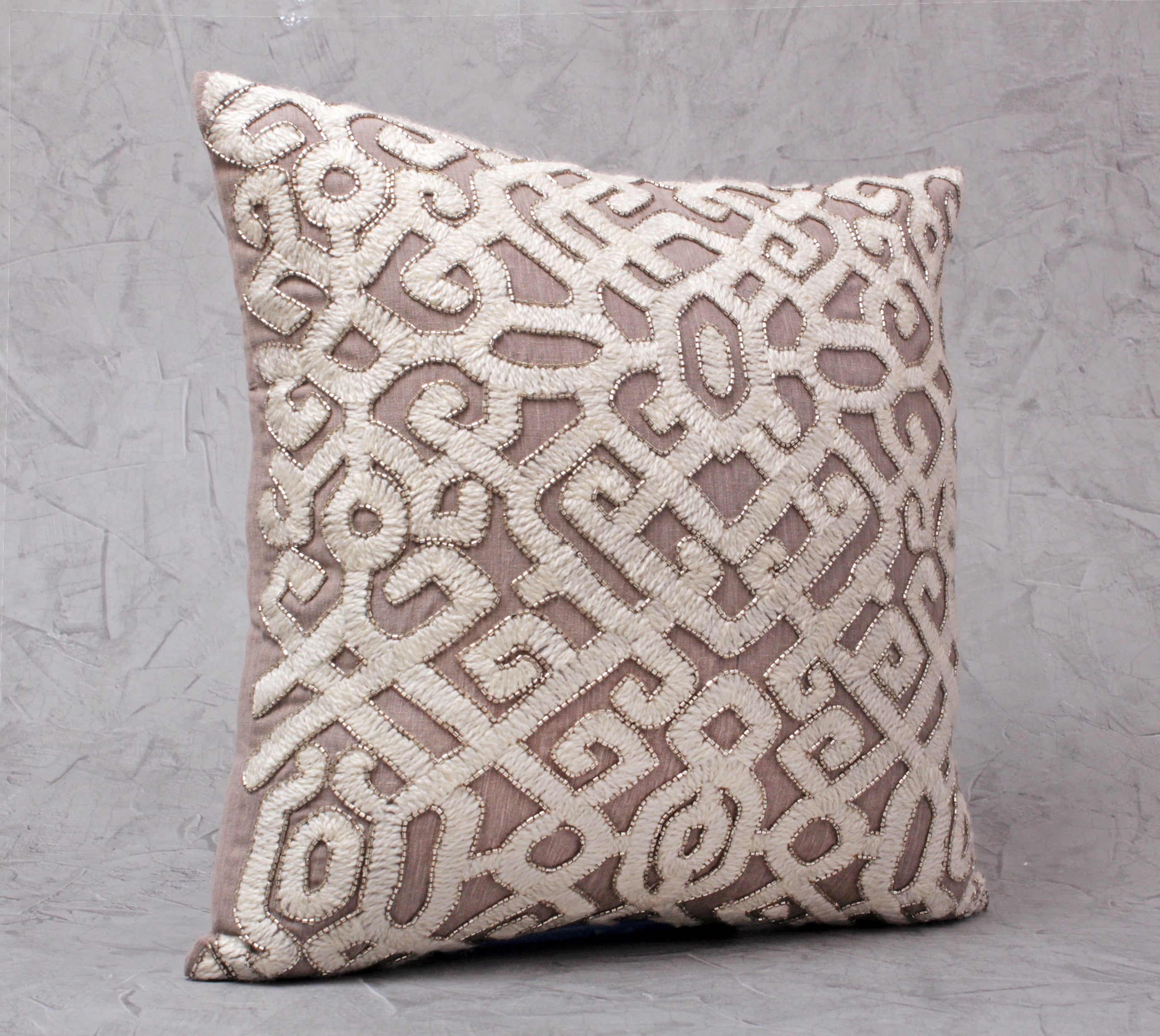 ISABELLA Taupe Linen Cushion Cover