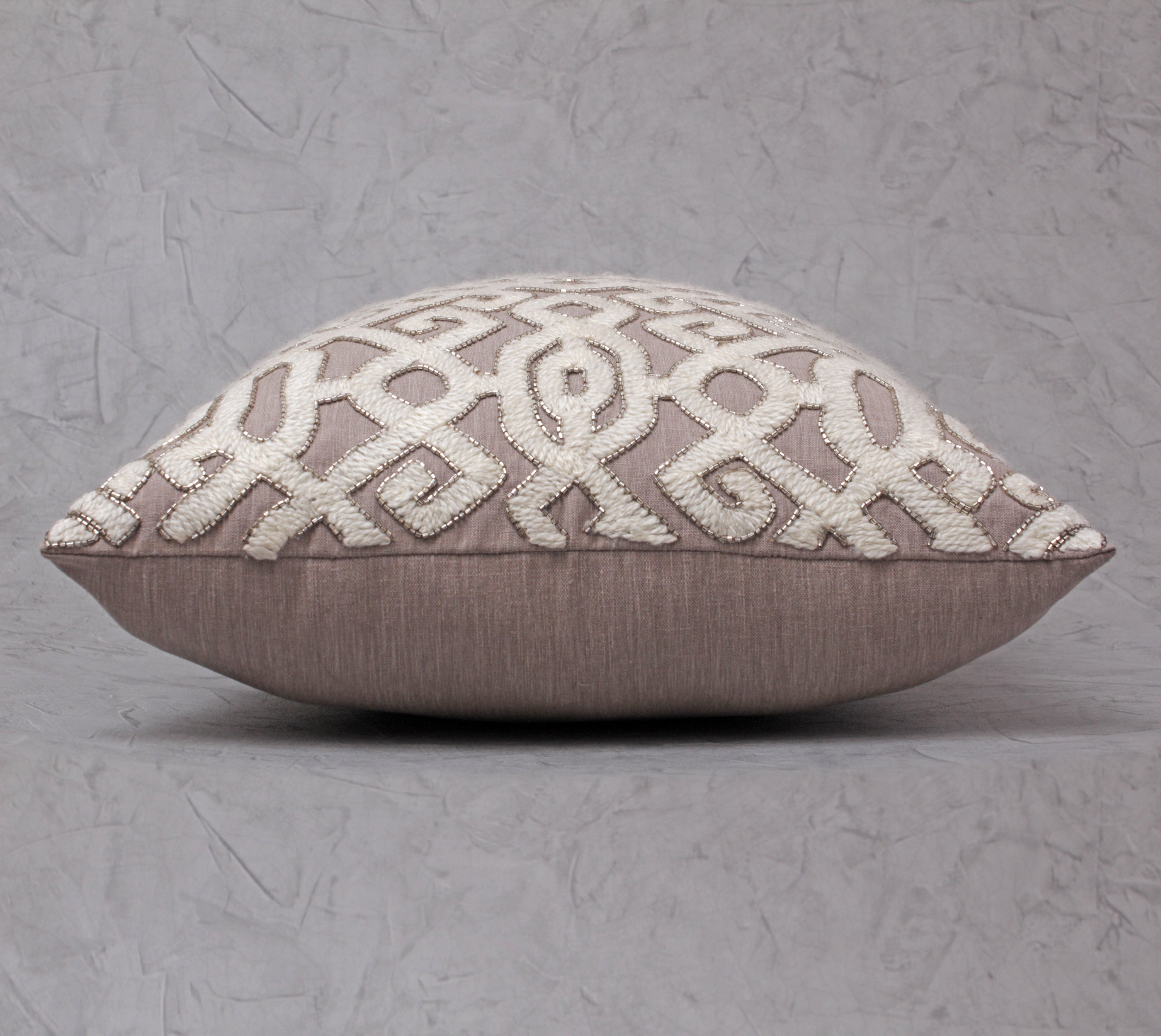 ISABELLA Taupe Linen Cushion Cover
