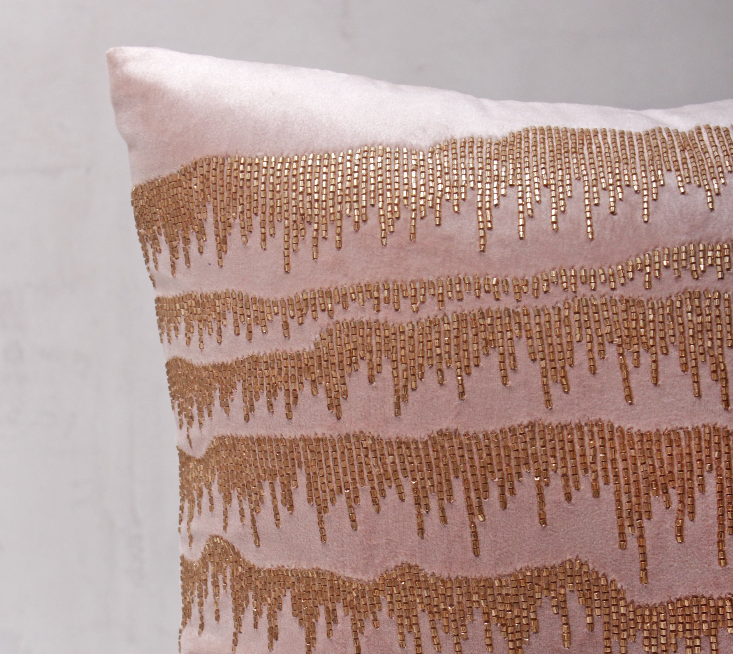 DELLA Pink Velvet Cushion Cover
