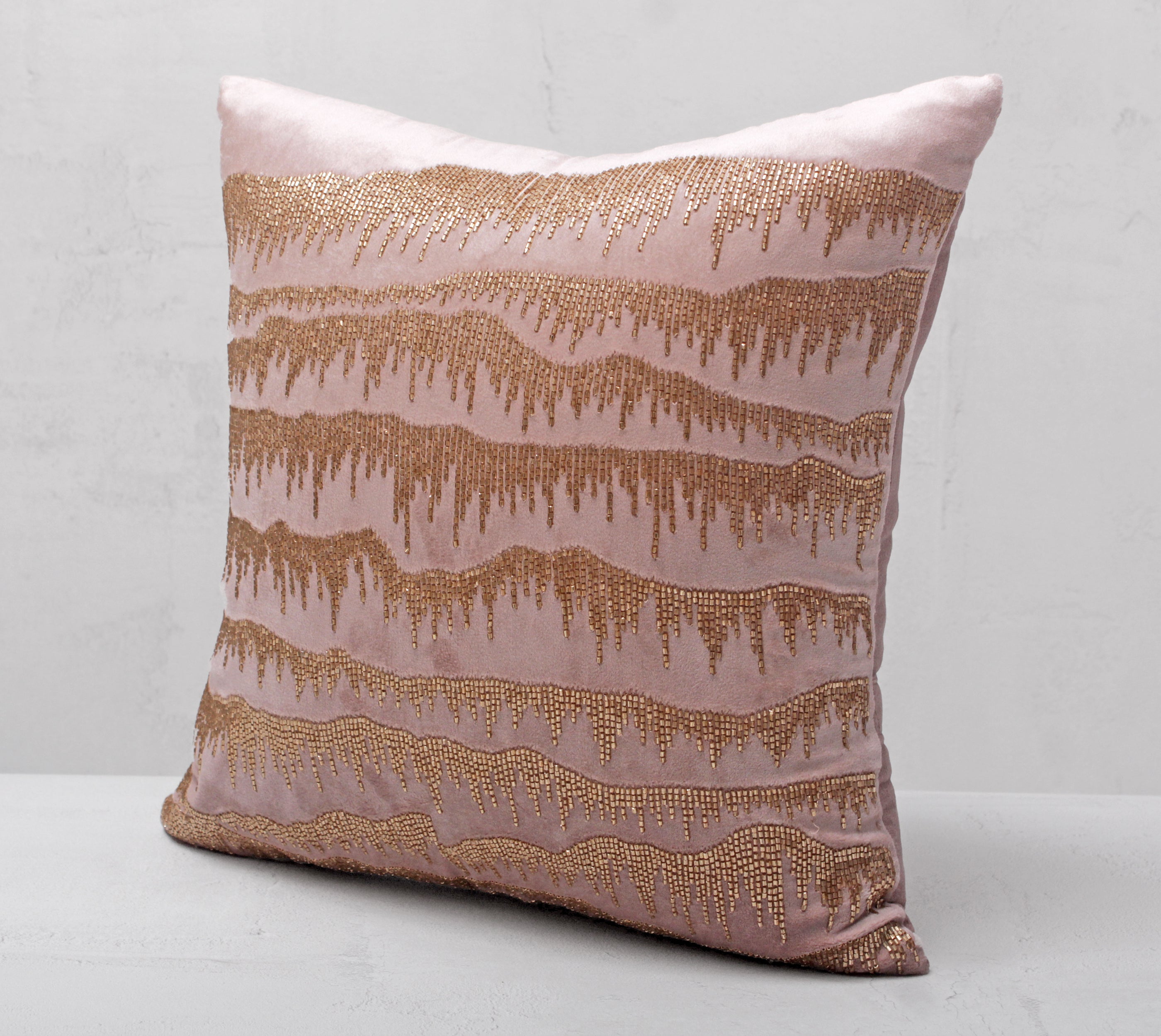 DELLA Pink Velvet Cushion Cover