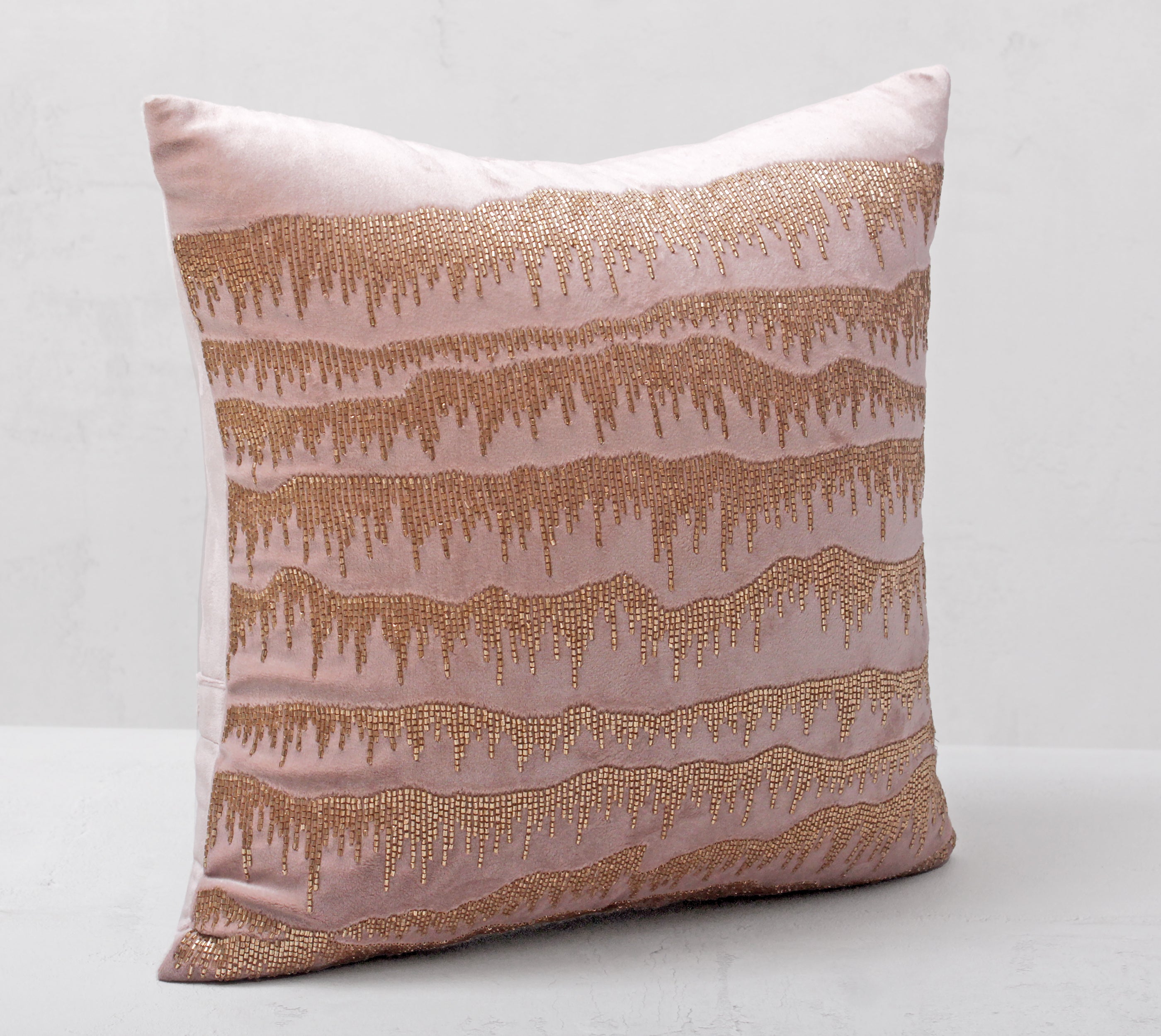 DELLA Pink Velvet Cushion Cover