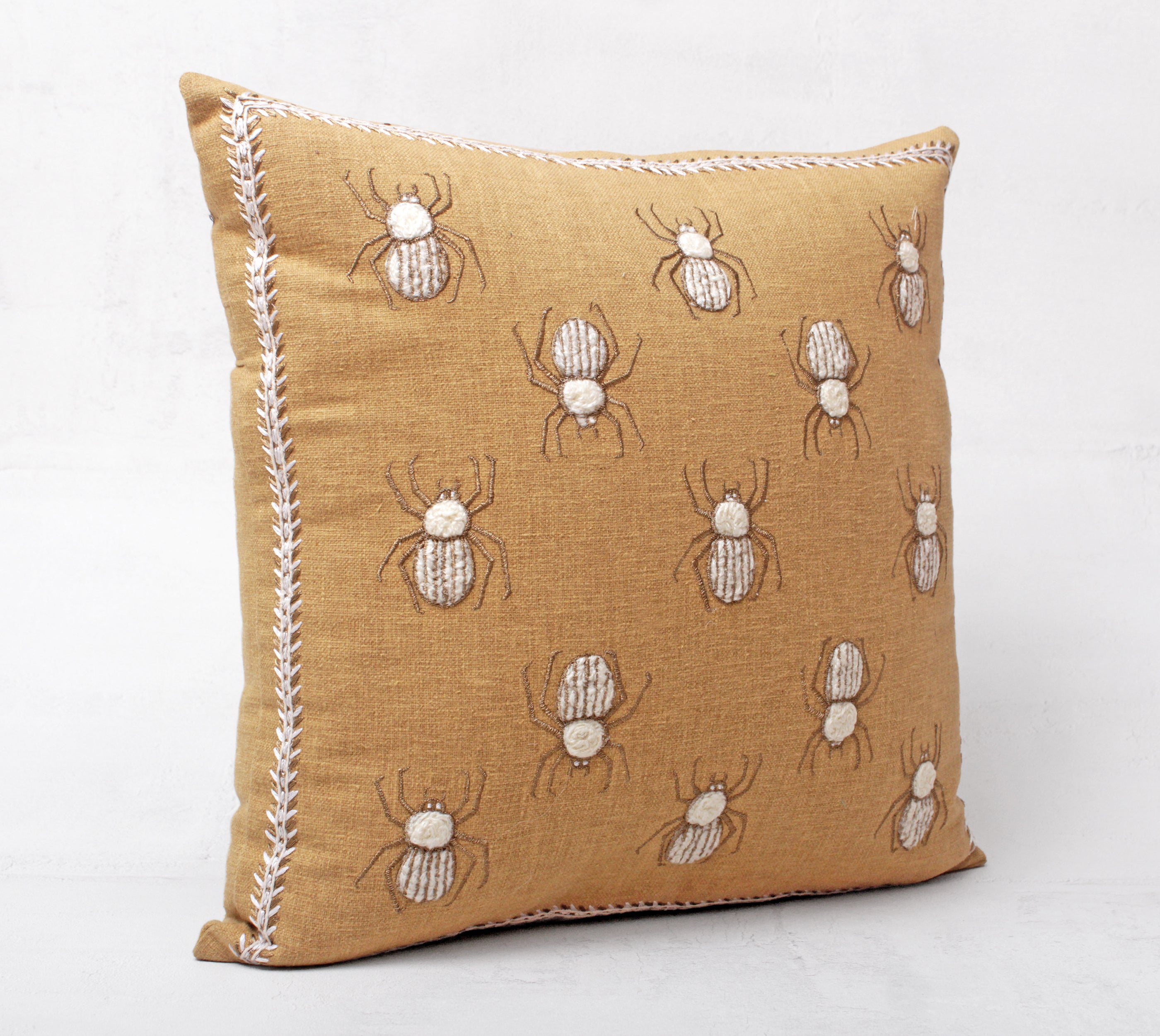 ROSA Yellow Cotton Cushion Cover