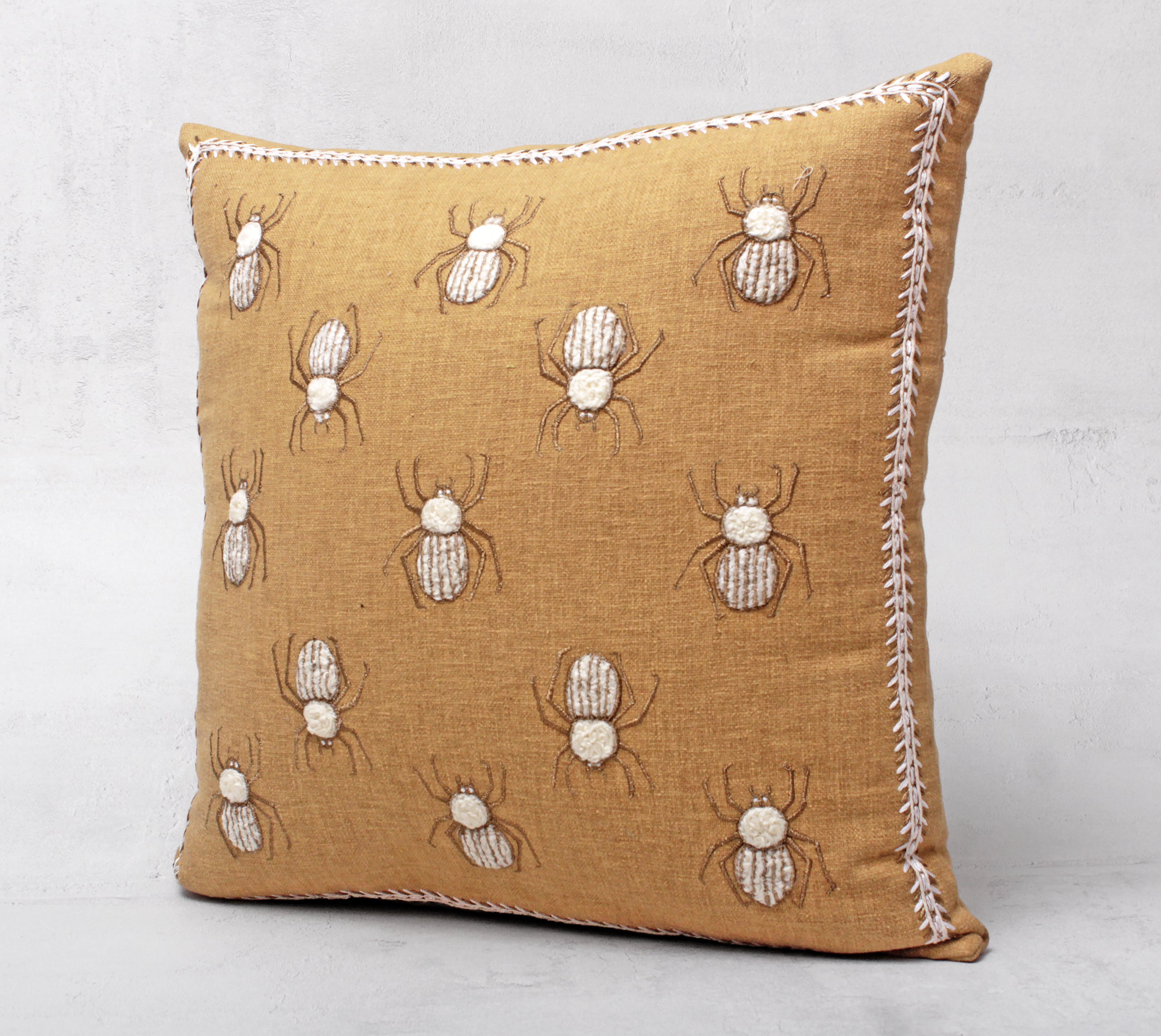 ROSA Yellow Cotton Cushion Cover