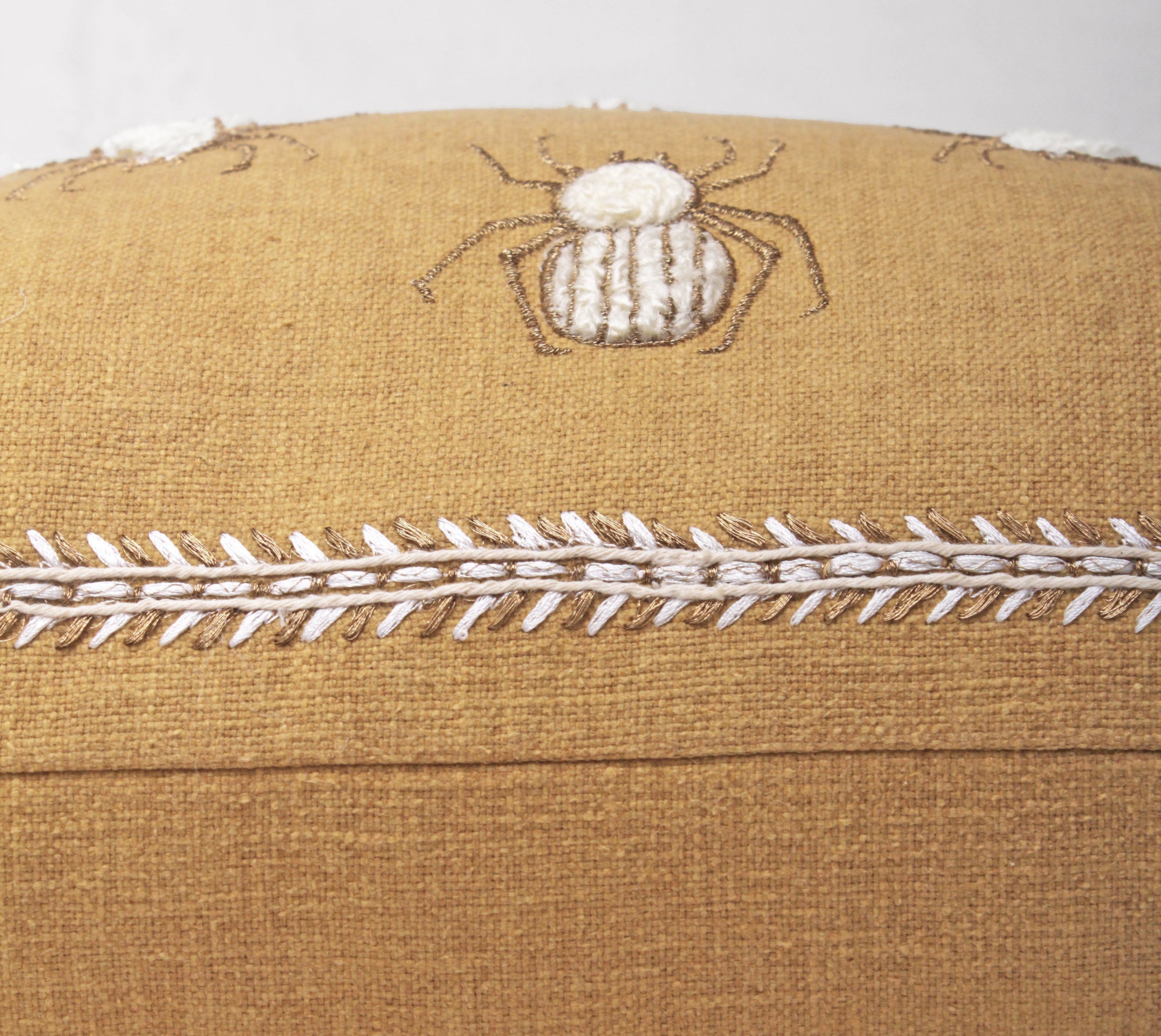 ROSA Yellow Cotton Cushion Cover