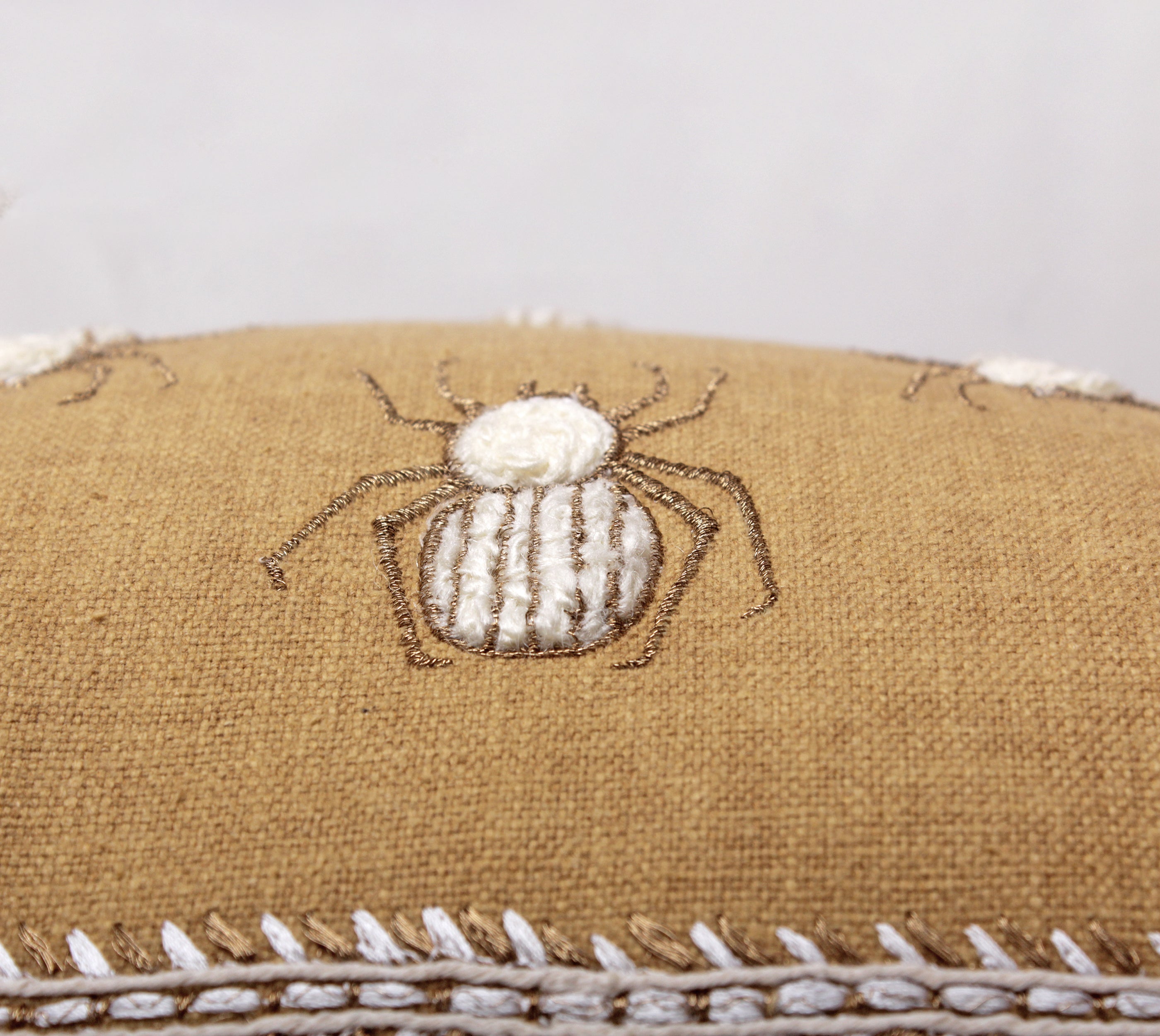 ROSA Yellow Cotton Cushion Cover