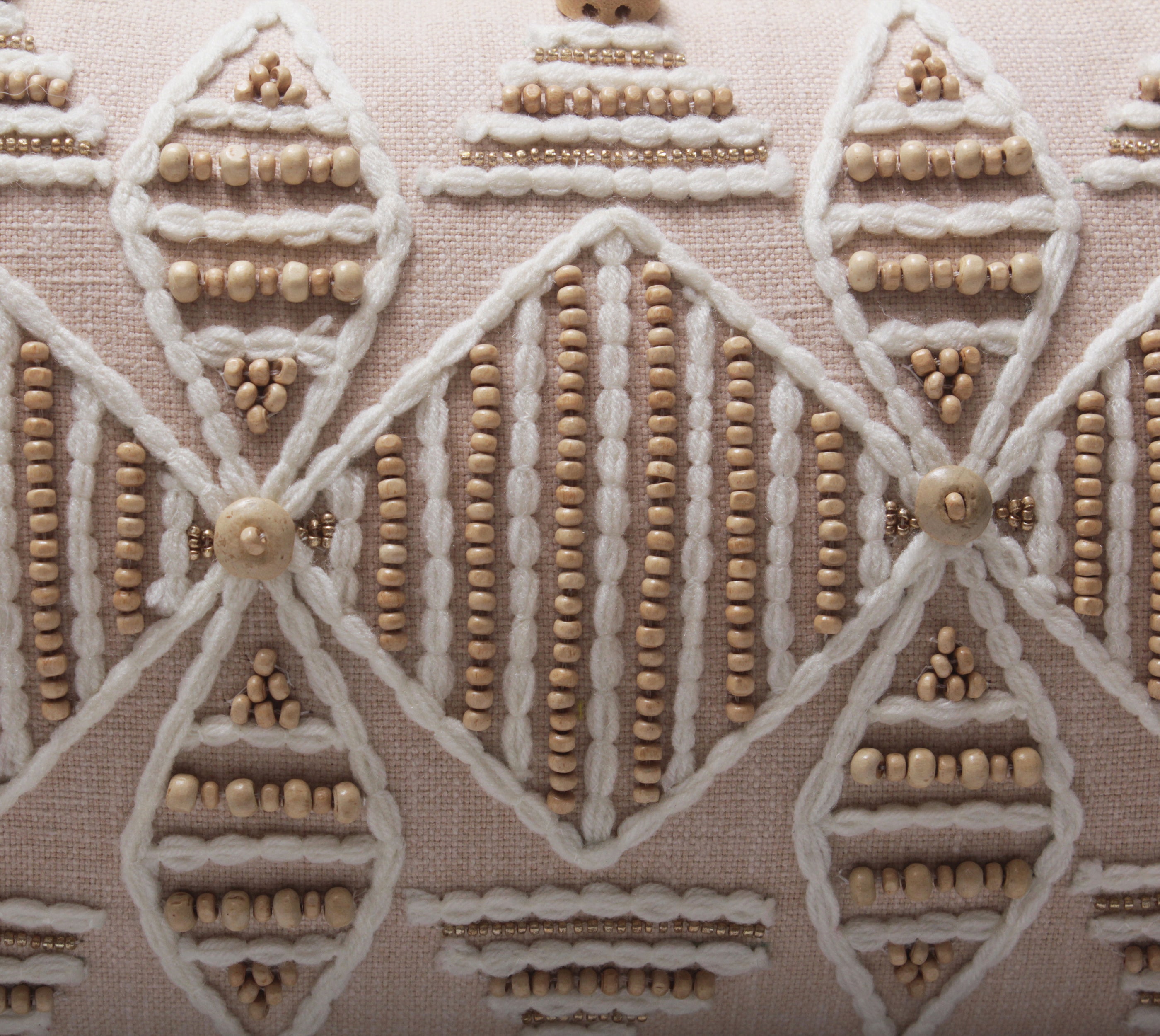 HAZEL Light Peach Cotton Cushion Cover