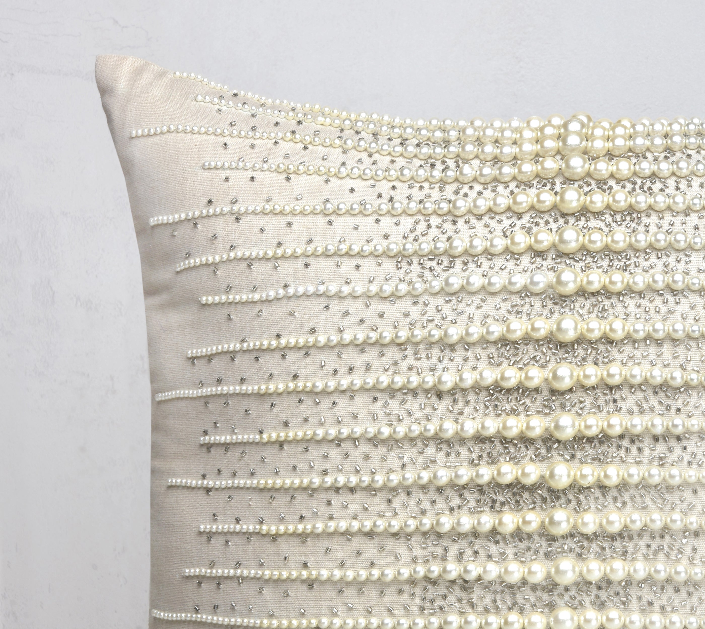 CONFETTIN Beaded Cotton Cushion Cover