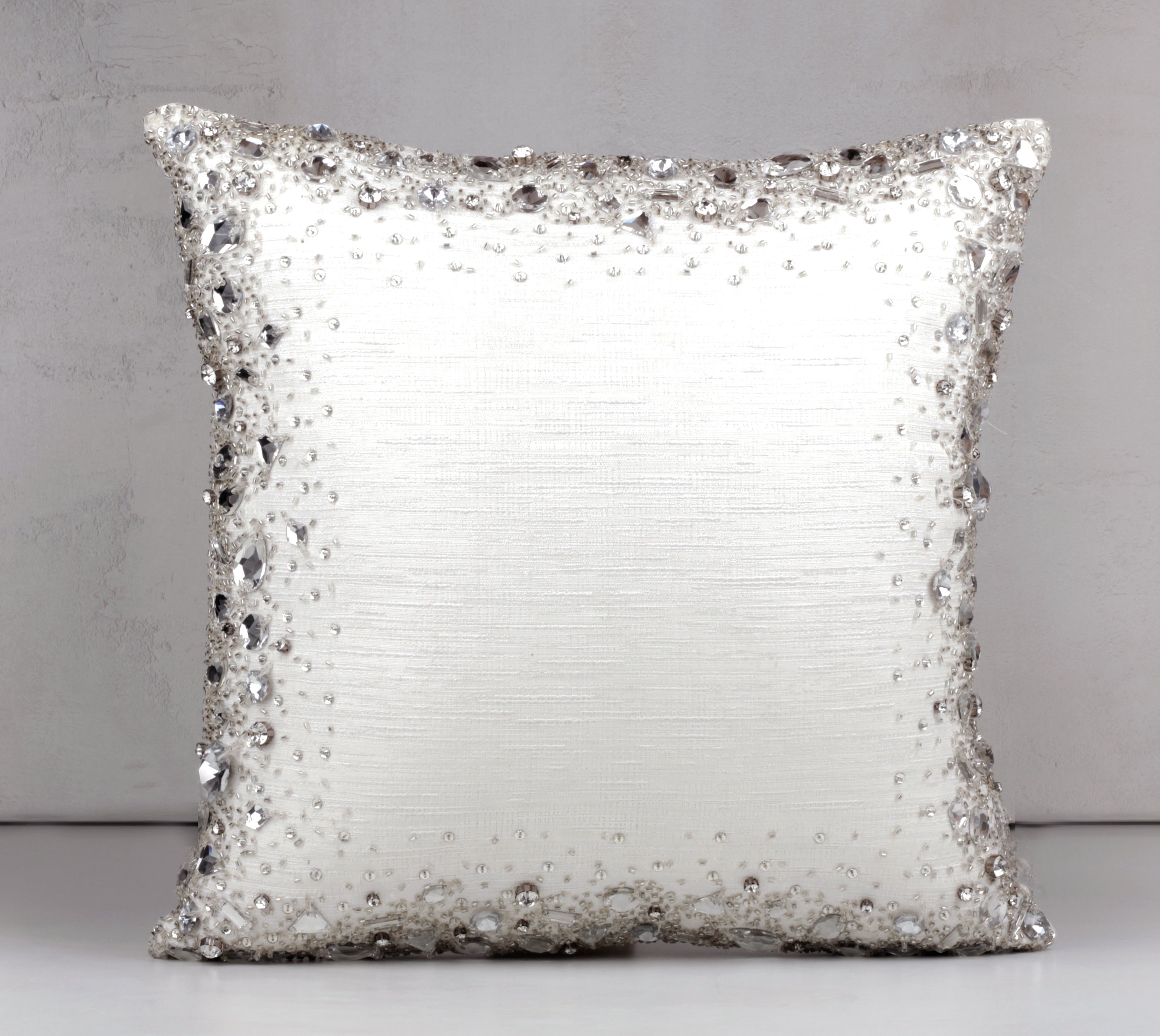 LUMIERE White Bling Cushion Cover