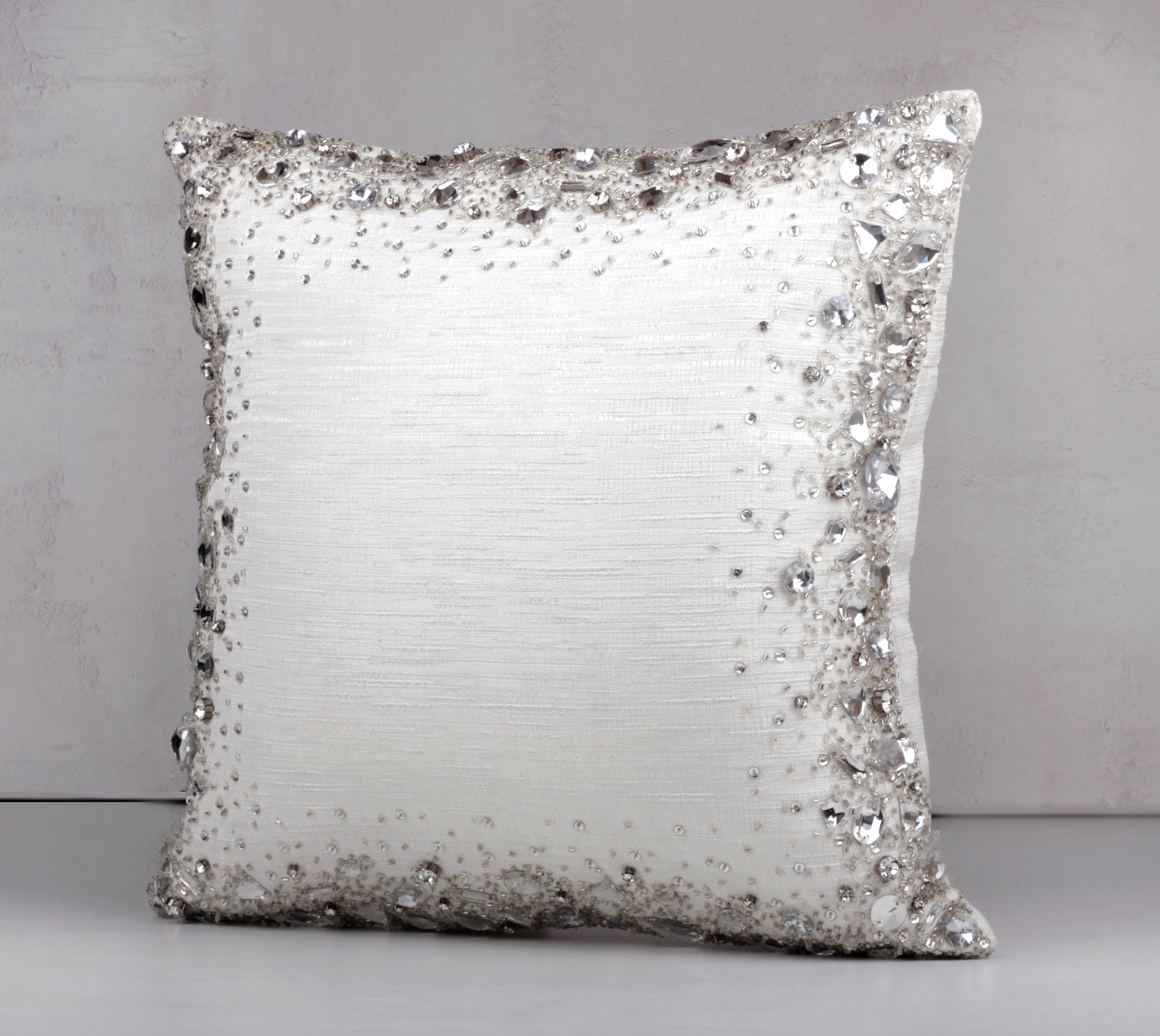 LUMIERE White Bling Cushion Cover