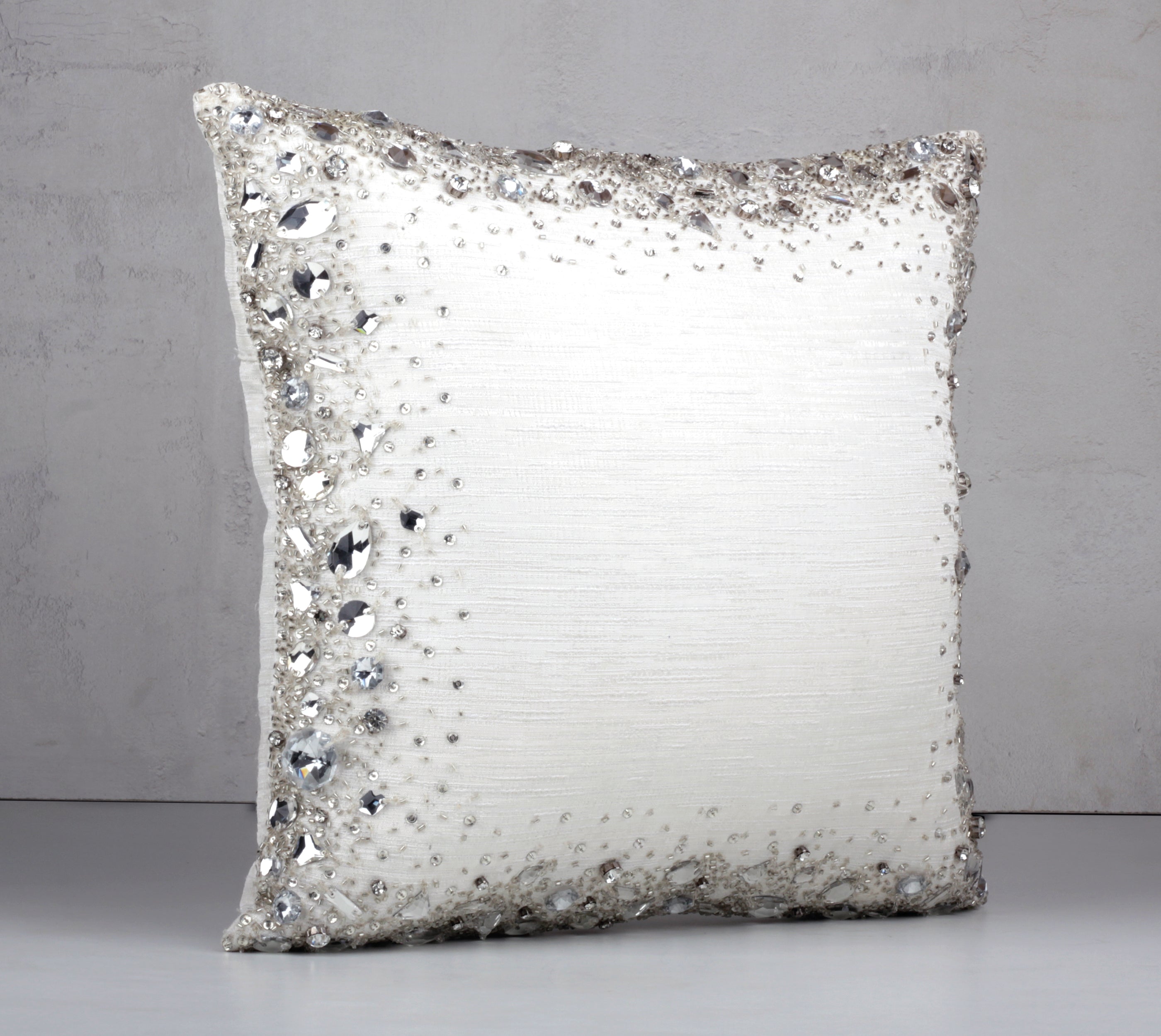 LUMIERE White Bling Cushion Cover