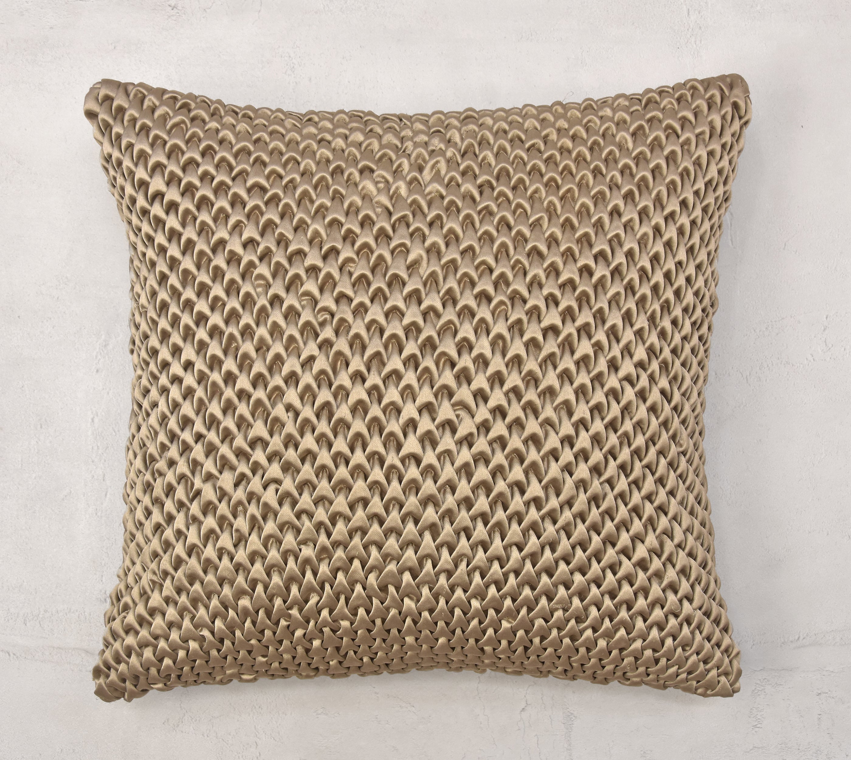 STELLAR Gold Smocking Cushion Cover