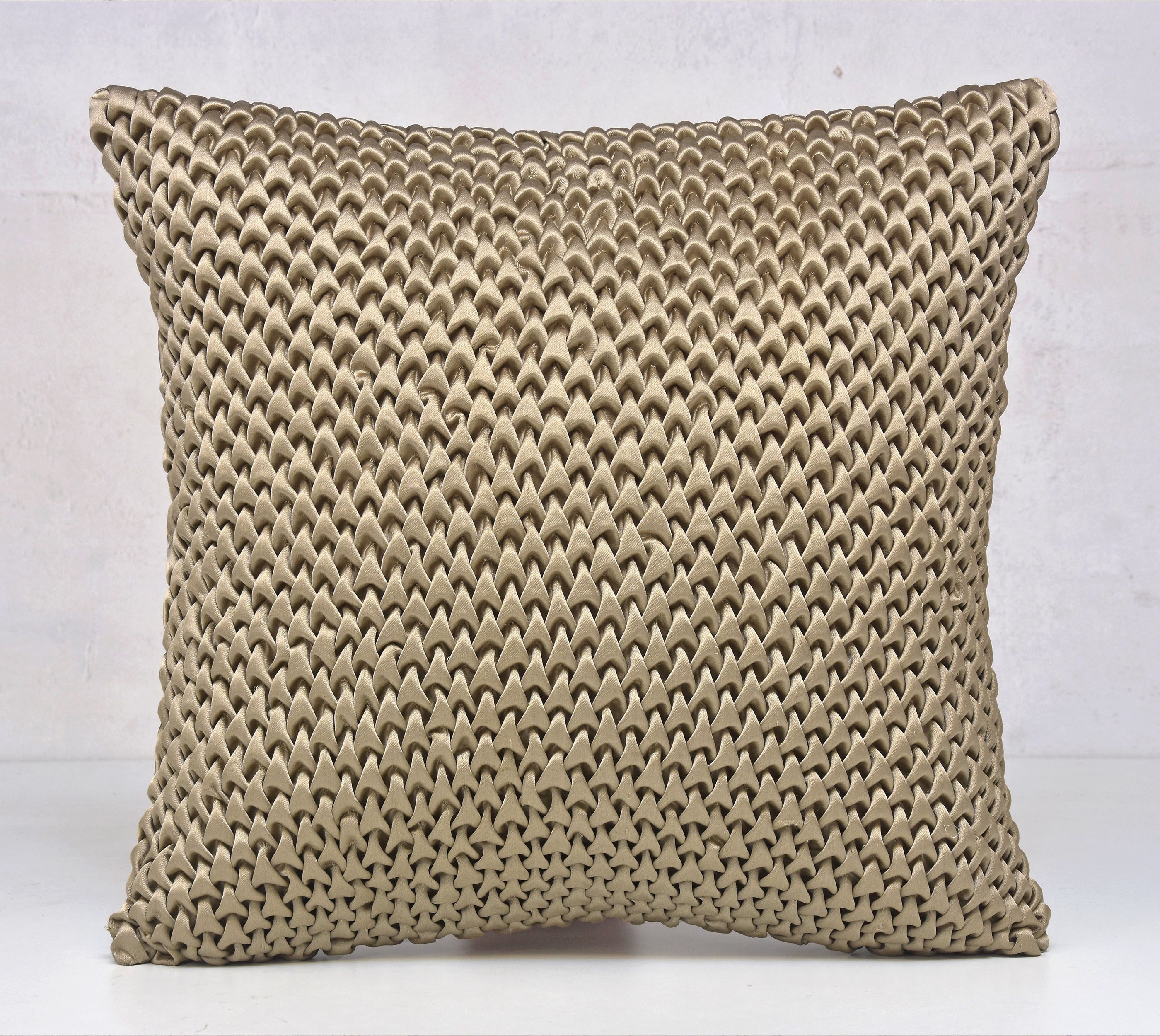 STELLAR Gold Smocking Cushion Cover