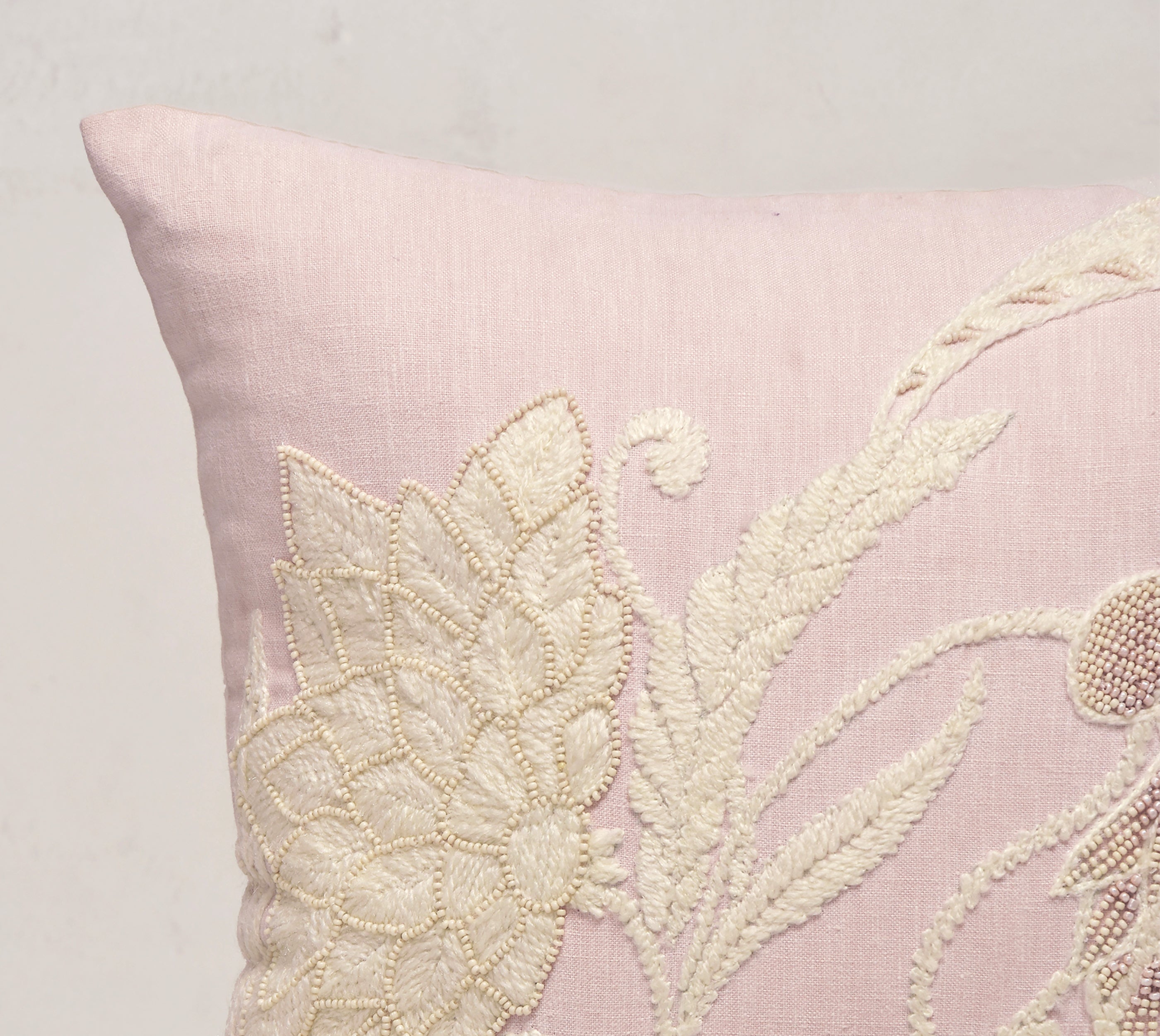 ISABELLA Pink Linen Cushion Cover