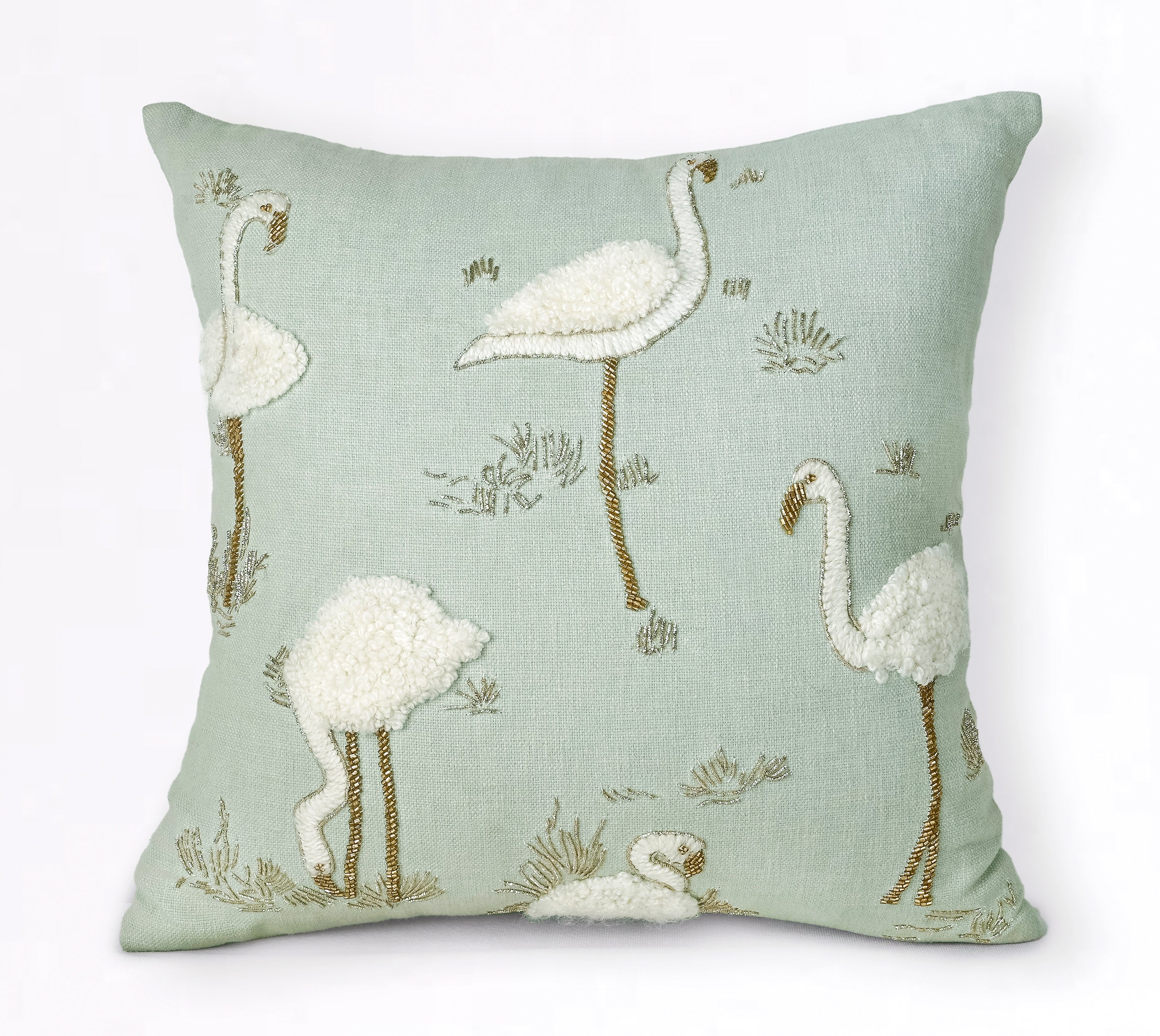 ISABELLA Mint Cotton Cushion Cover