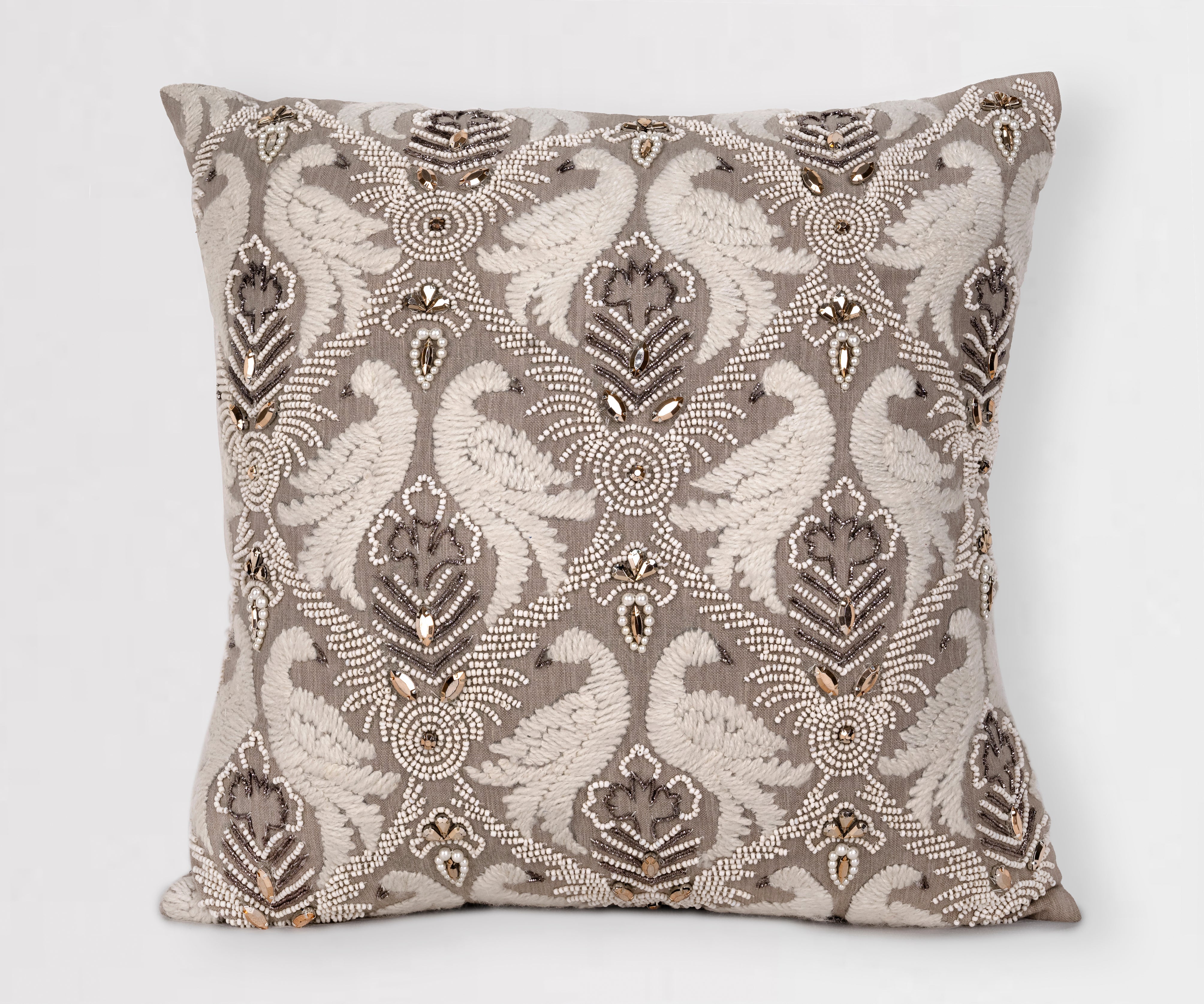 ISABELLA Taupe Linen Cushion Cover