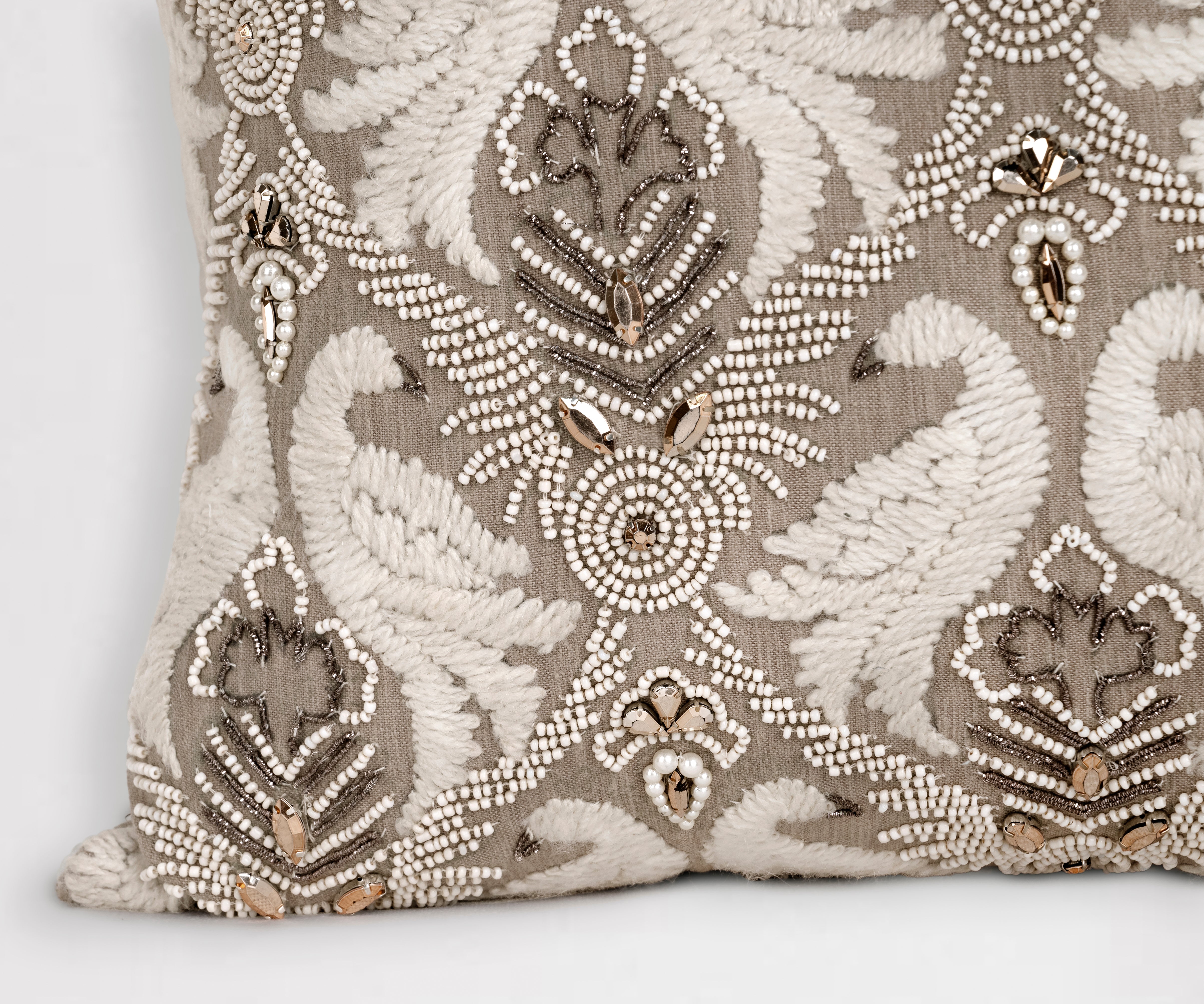 ISABELLA Taupe Linen Cushion Cover