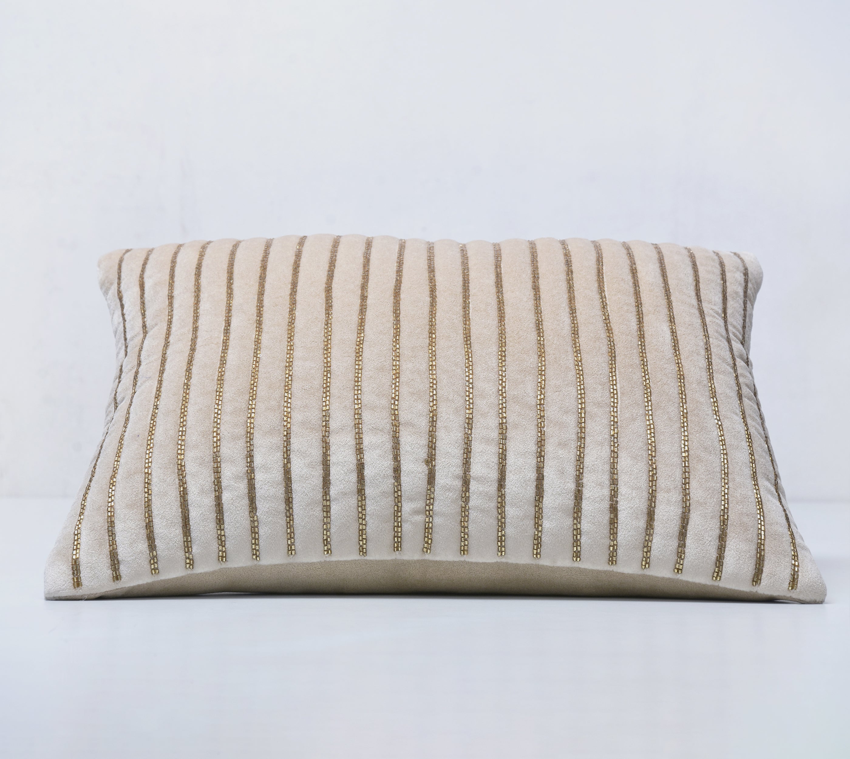 SAMARA Ecru Velevt Cushion Cover