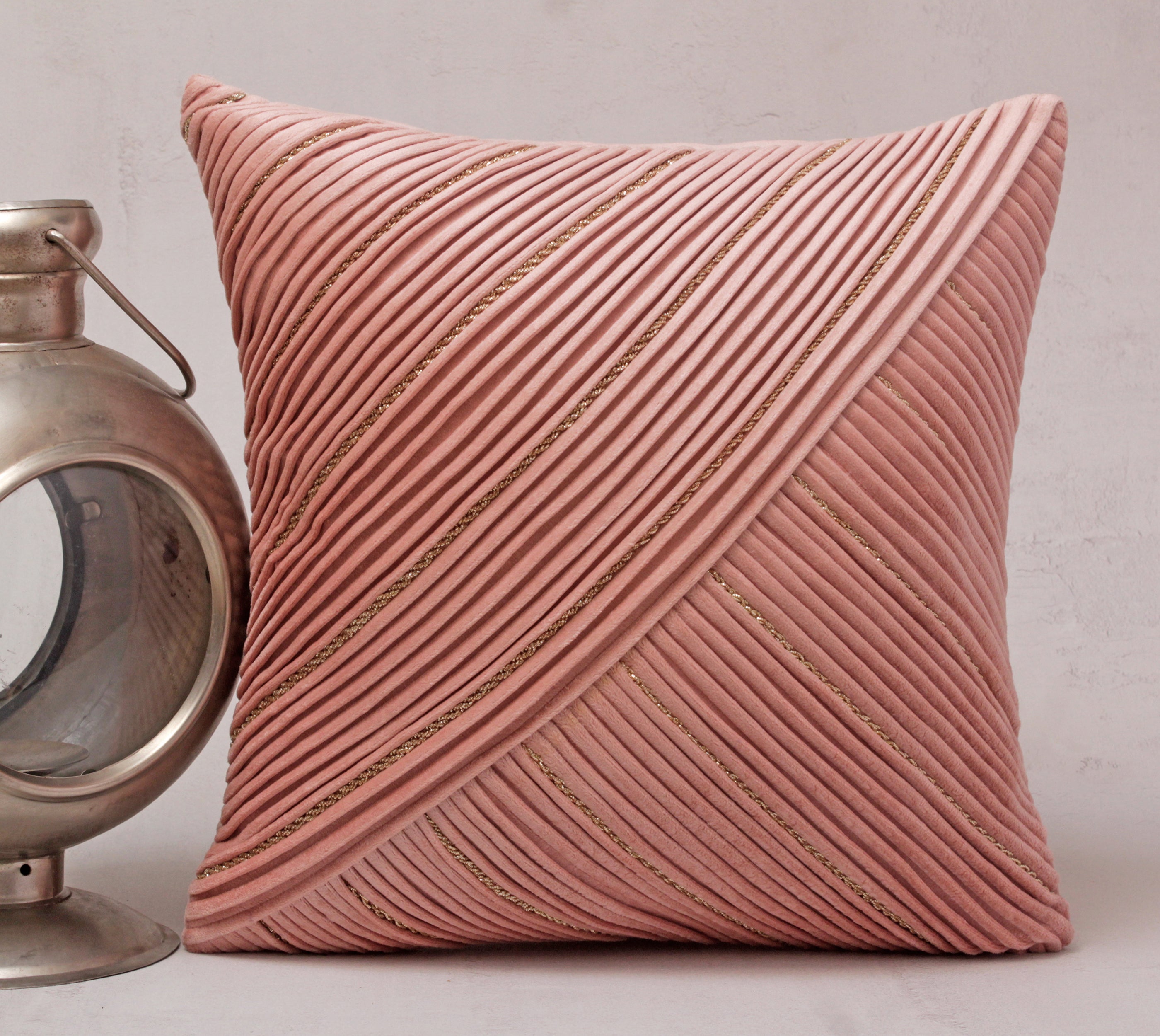 Pink Velvet Cushion Cover 