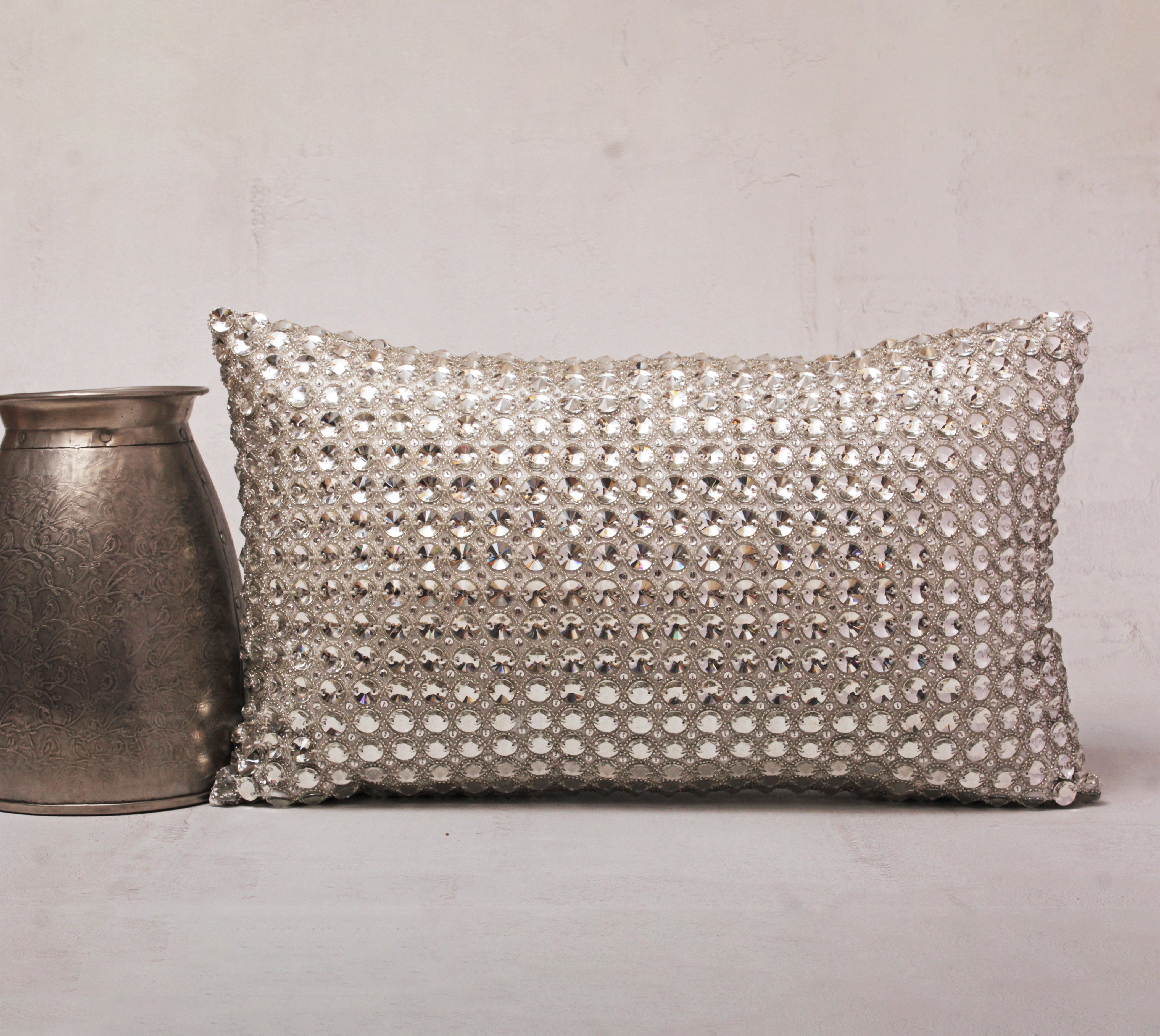 SOFIA Silver Bling Cushion Cover