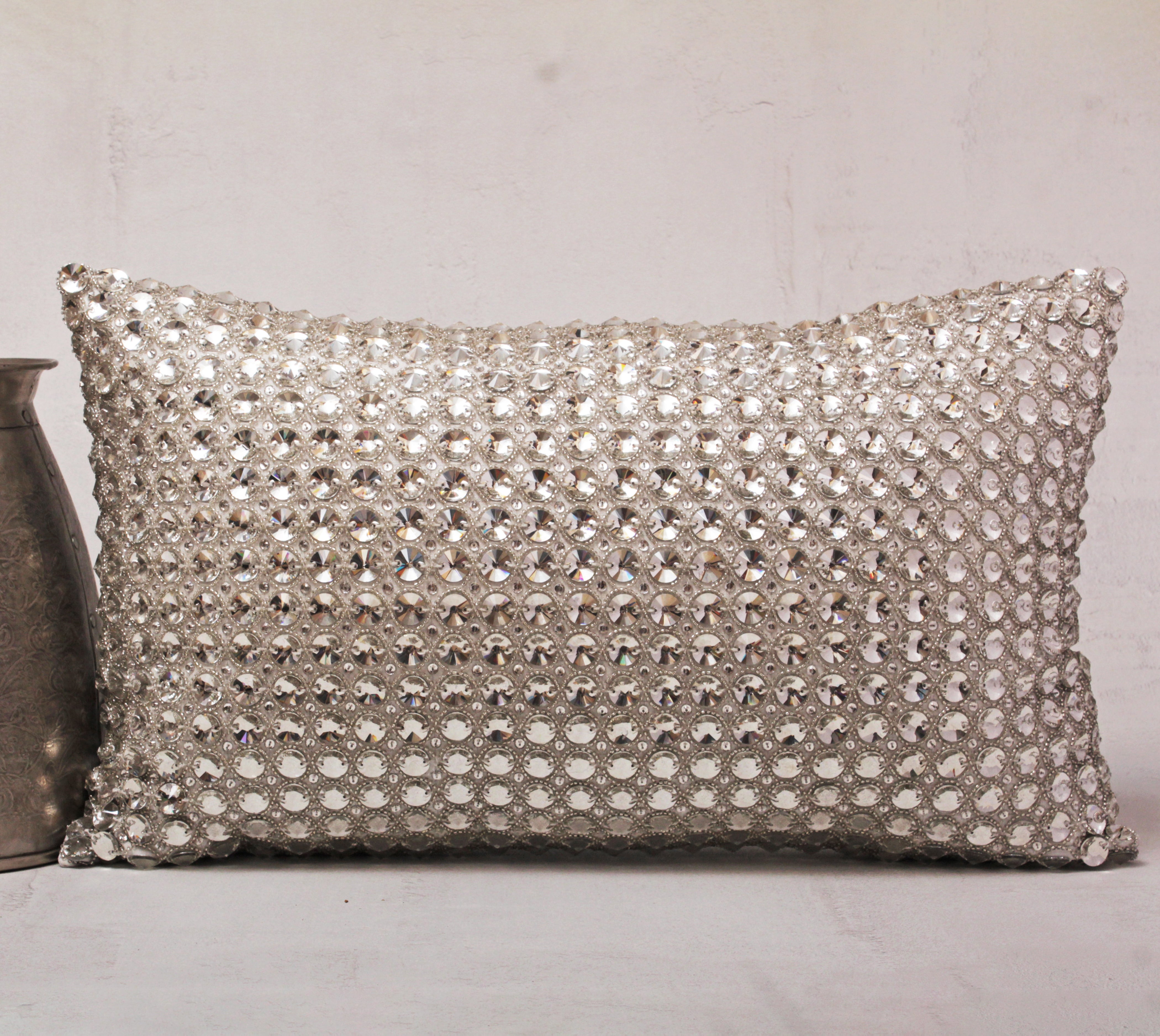 SOFIA Silver Bling Cushion Cover