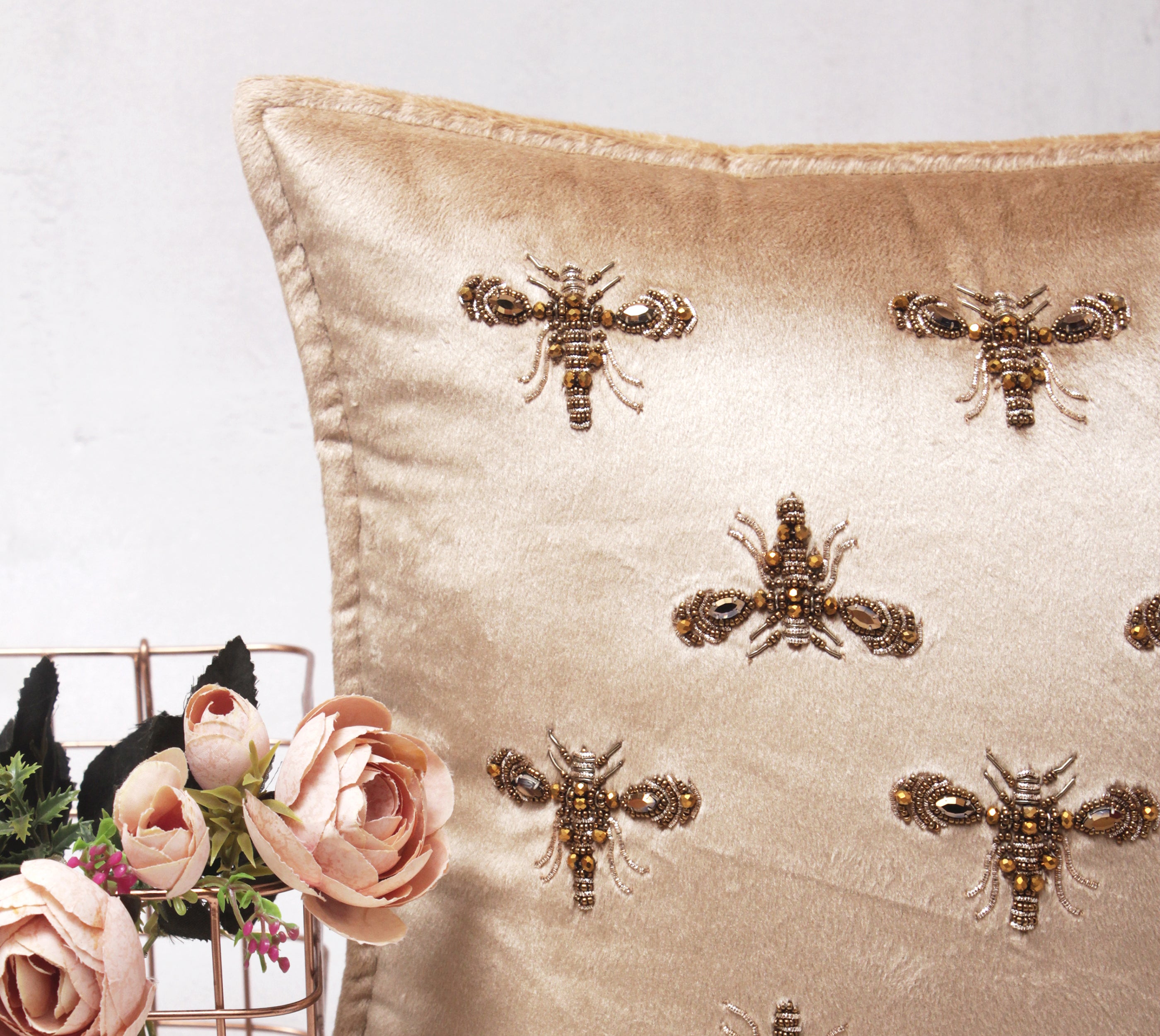 GRACE Gold Velvet Cushion Cover