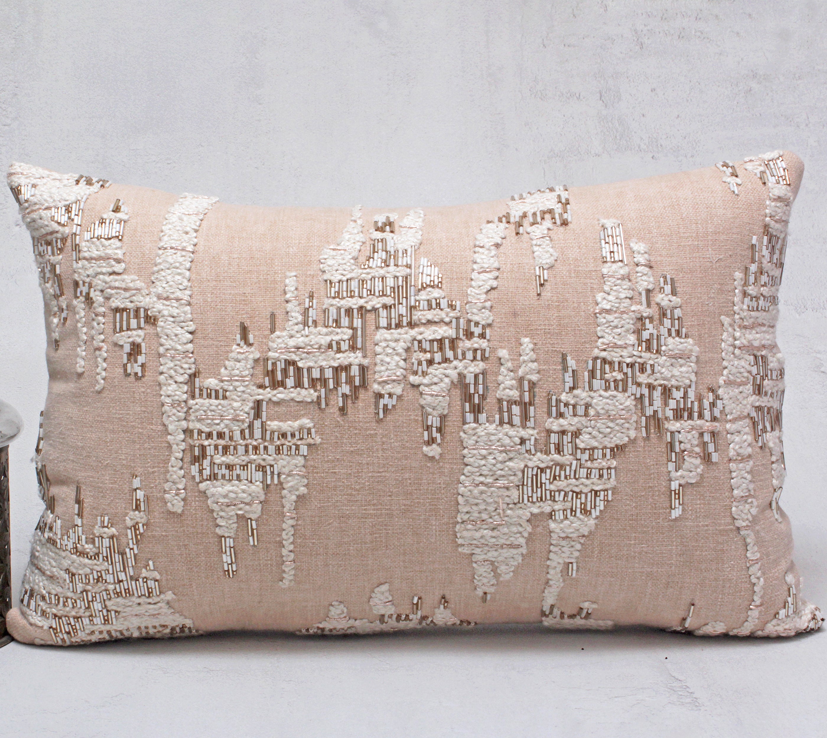 XENIA Light Peach Cotton Cushion Cover