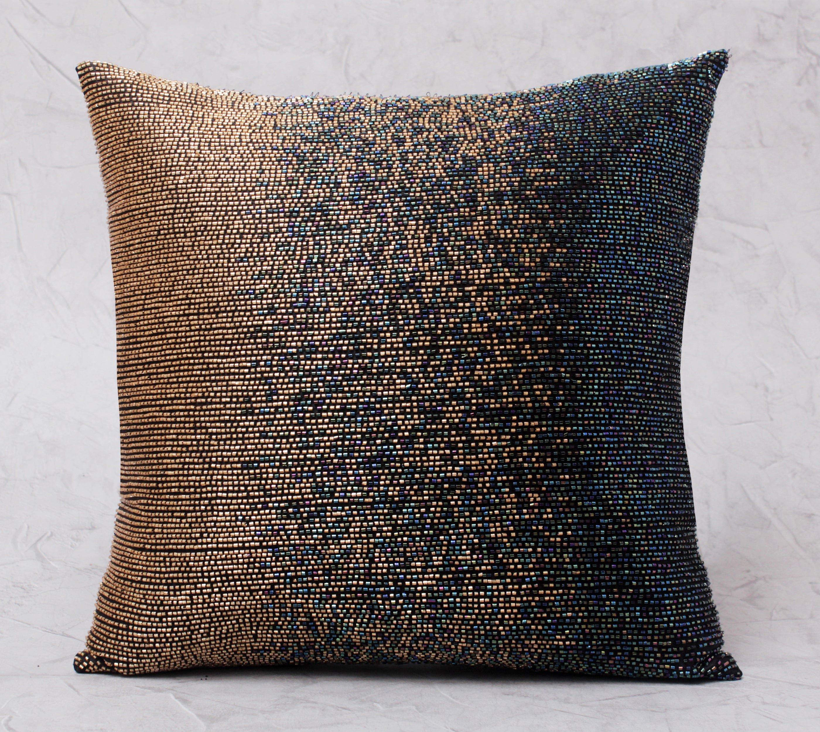 SPRUCE Rainbow Gold Beaded Cushion Cover