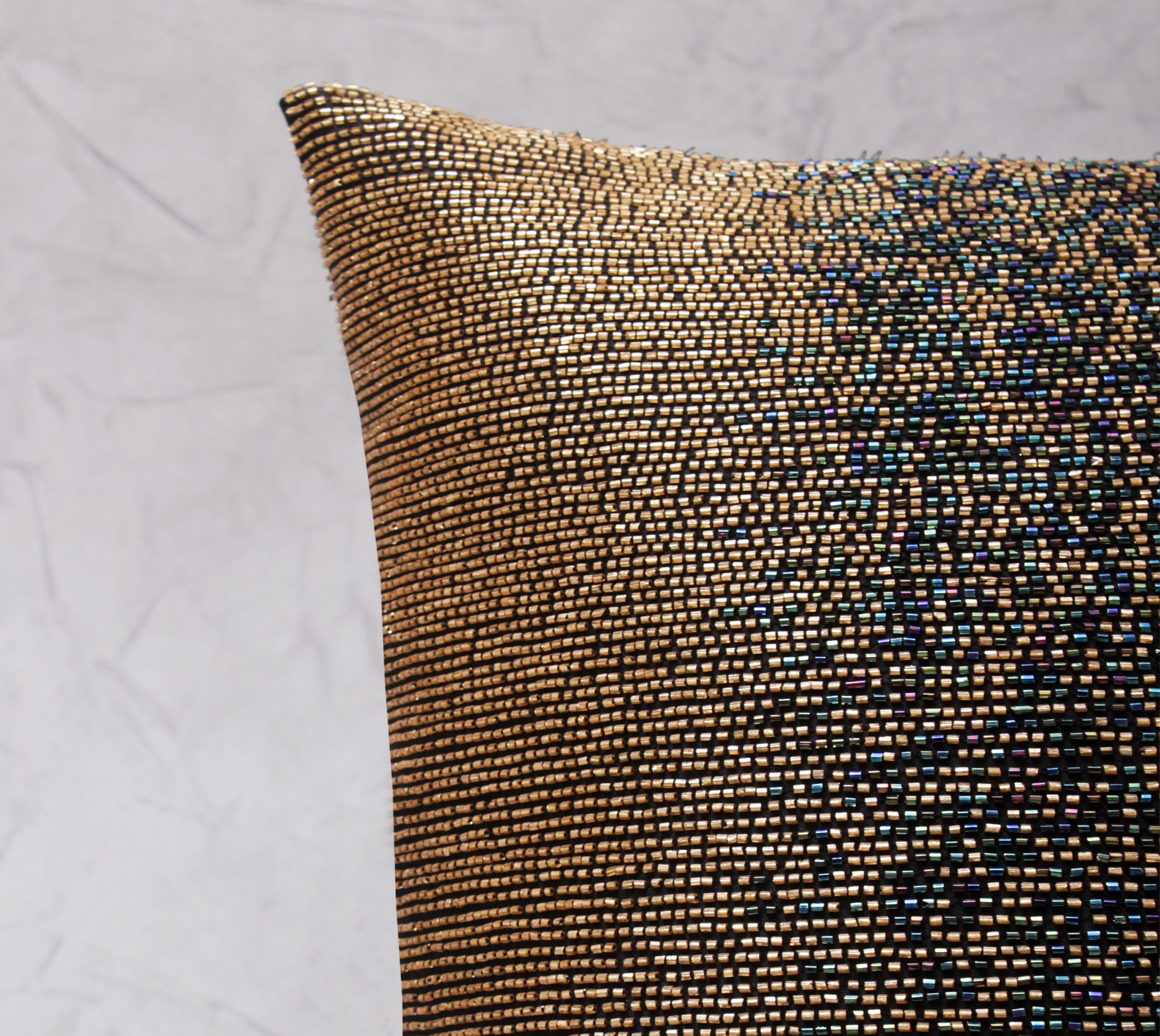 SPRUCE Rainbow Gold Beaded Cushion Cover