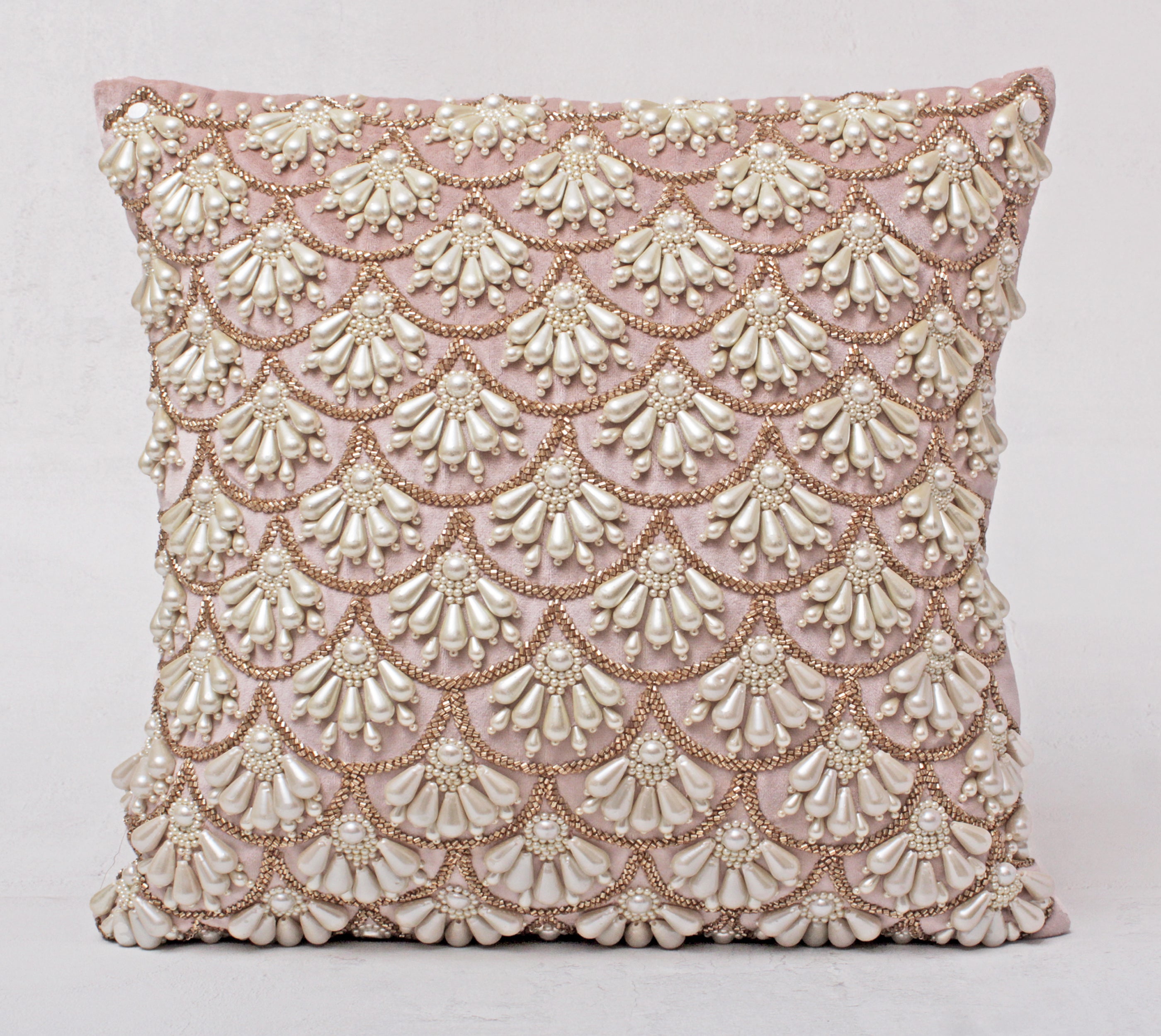 CLAMOR Pink Velvet Cushion Cover